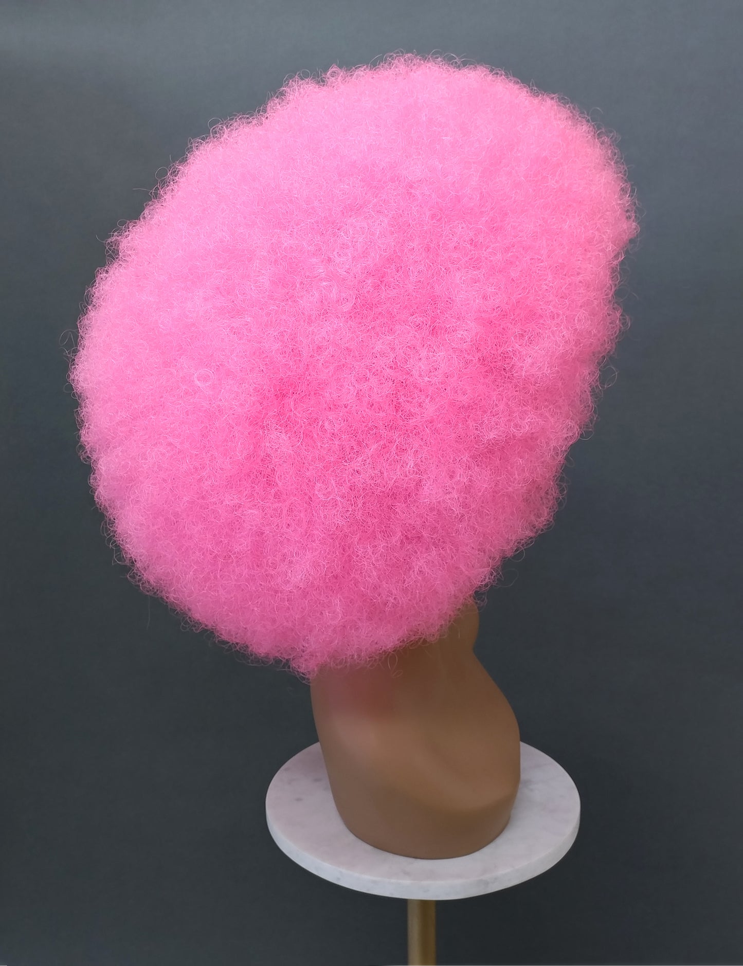 Large Hot Pink Afro Synthetic Costume Wig [LAfro-Pink]