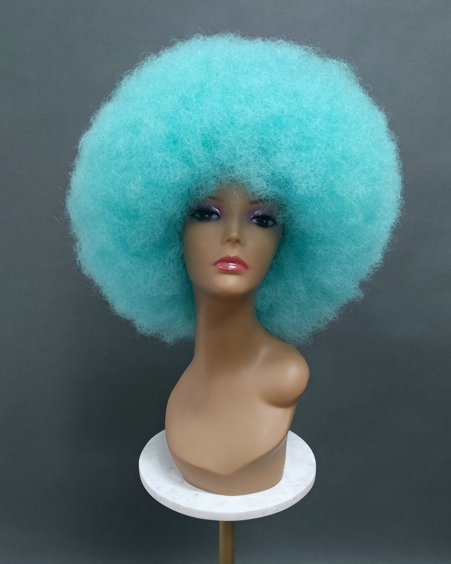 Large Light Blue Afro Synthetic Costume Wig [LAfro-DBlue]