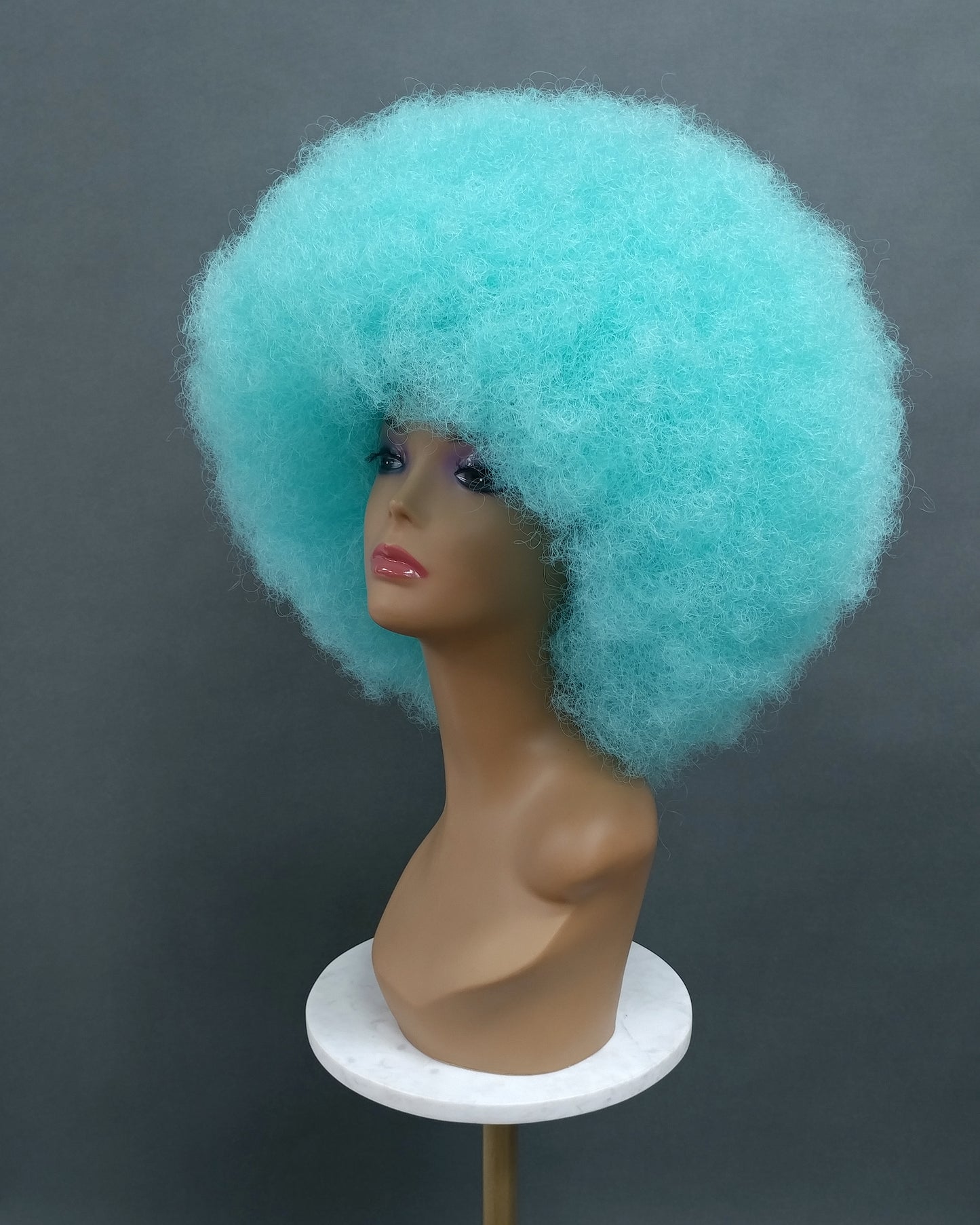 Large Light Blue Afro Synthetic Costume Wig [LAfro-DBlue]