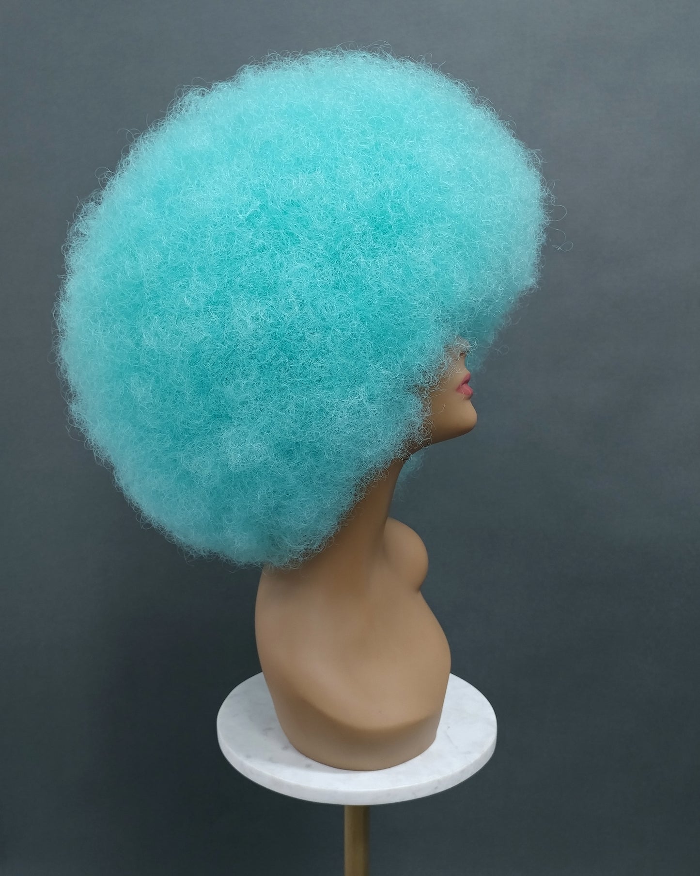 Large Light Blue Afro Synthetic Costume Wig [LAfro-DBlue]