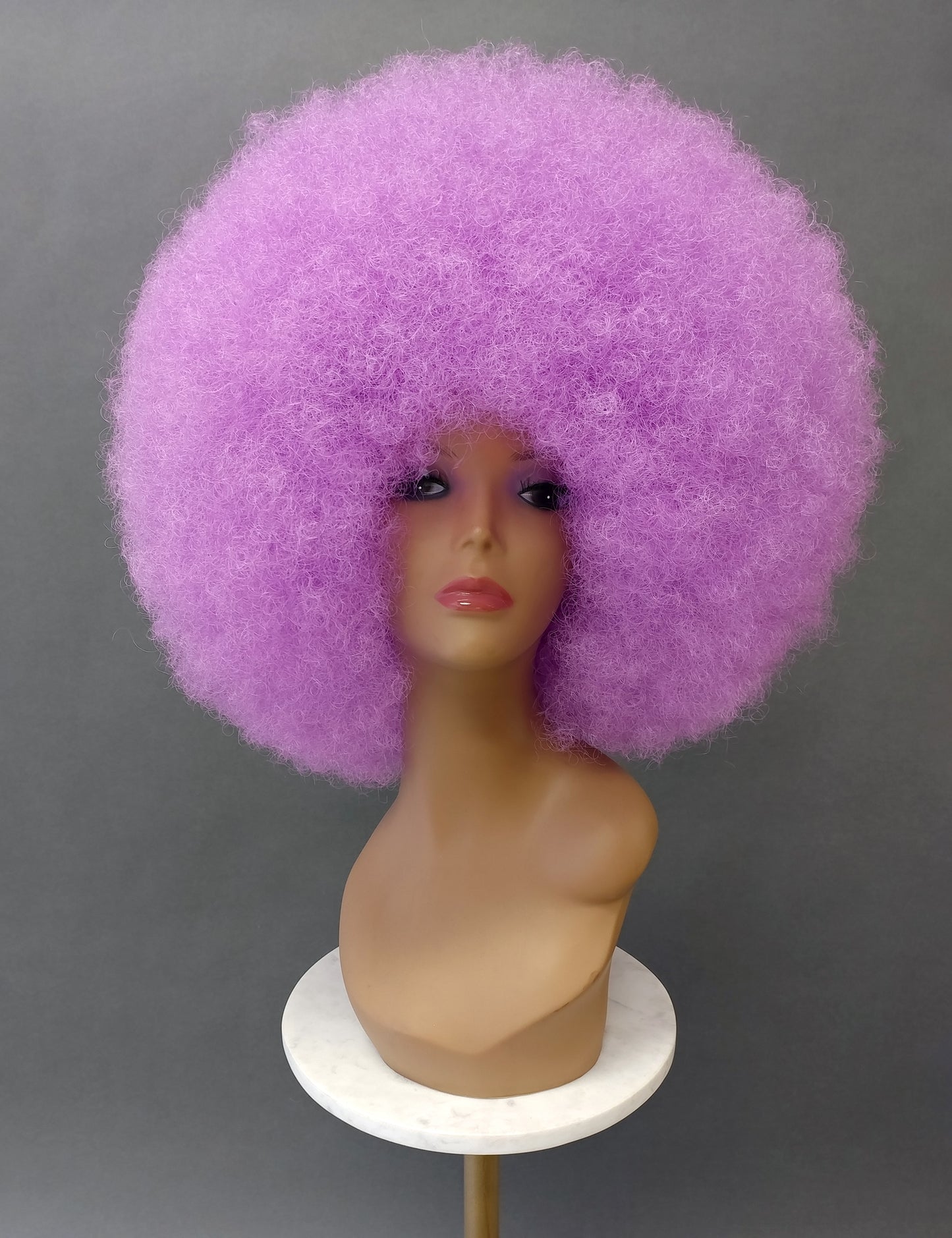 Large Lilac Light Purple Afro Synthetic Costume Wig [LAfro-Lilac]