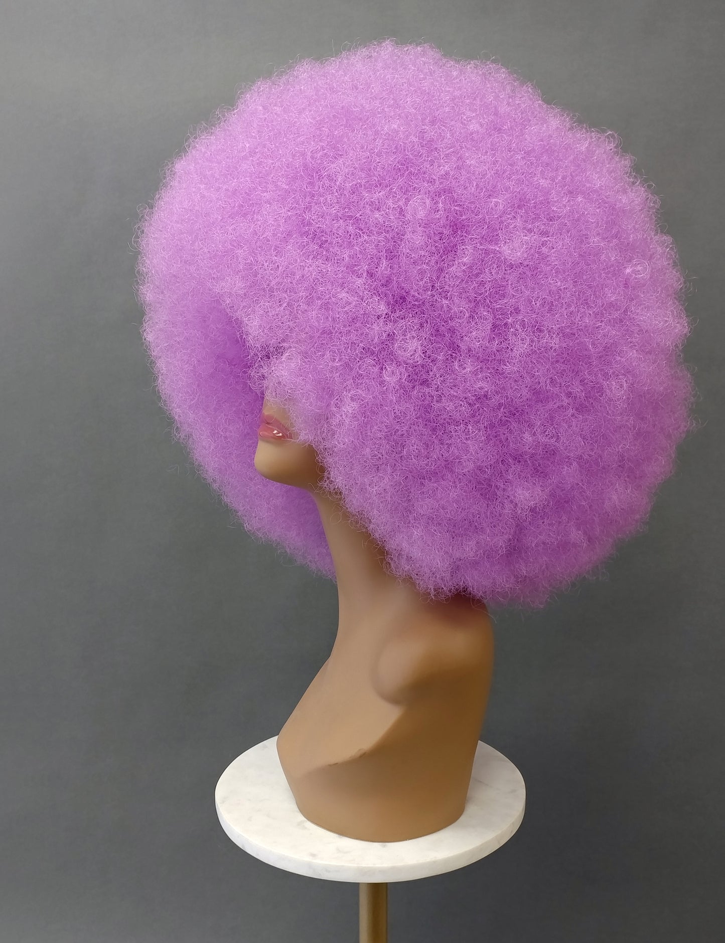 Large Lilac Light Purple Afro Synthetic Costume Wig [LAfro-Lilac]