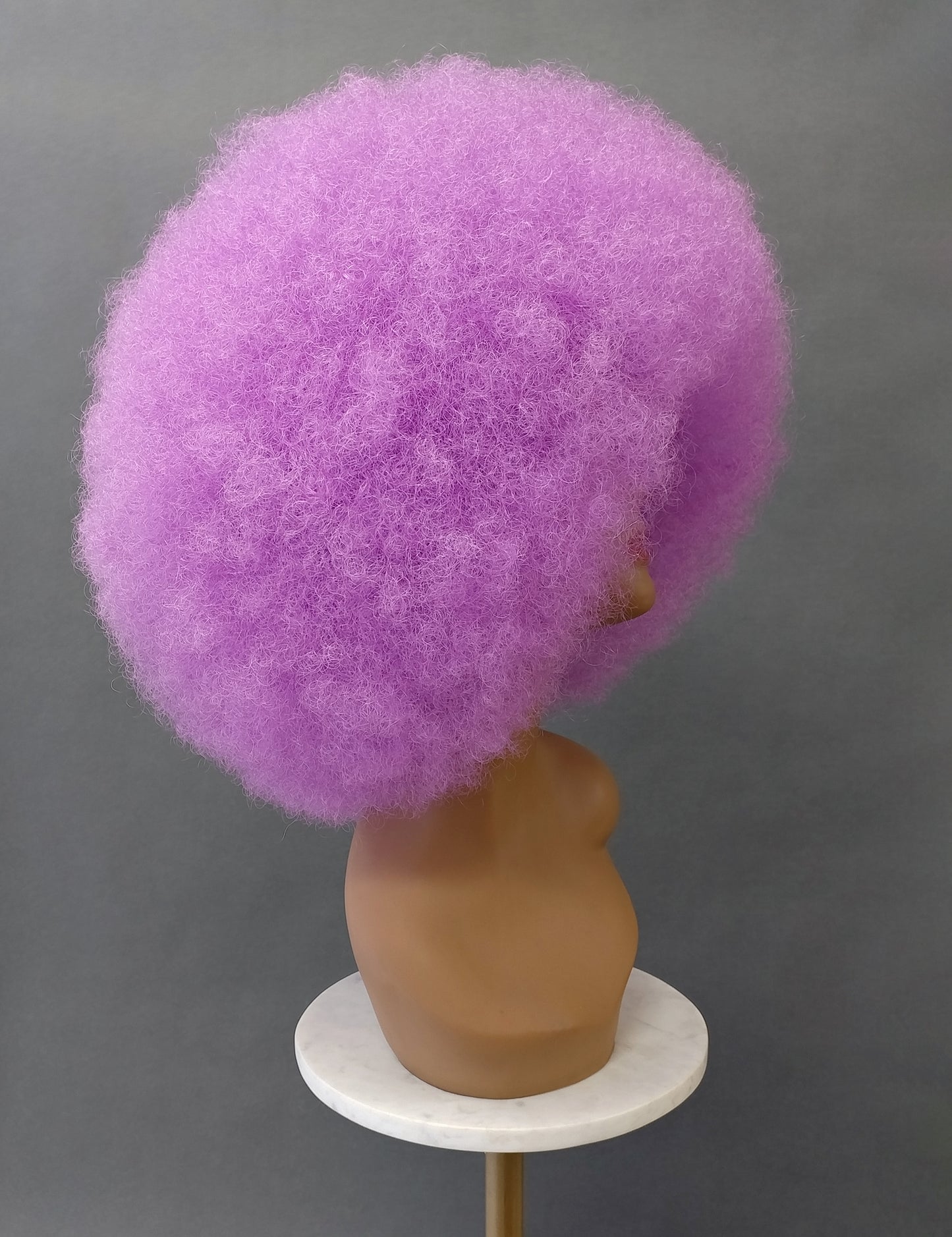 Large Lilac Light Purple Afro Synthetic Costume Wig [LAfro-Lilac]