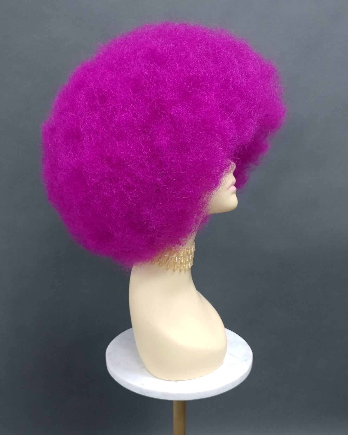 Large Magenta Afro Synthetic Costume Wig [LAfro-Magenta]