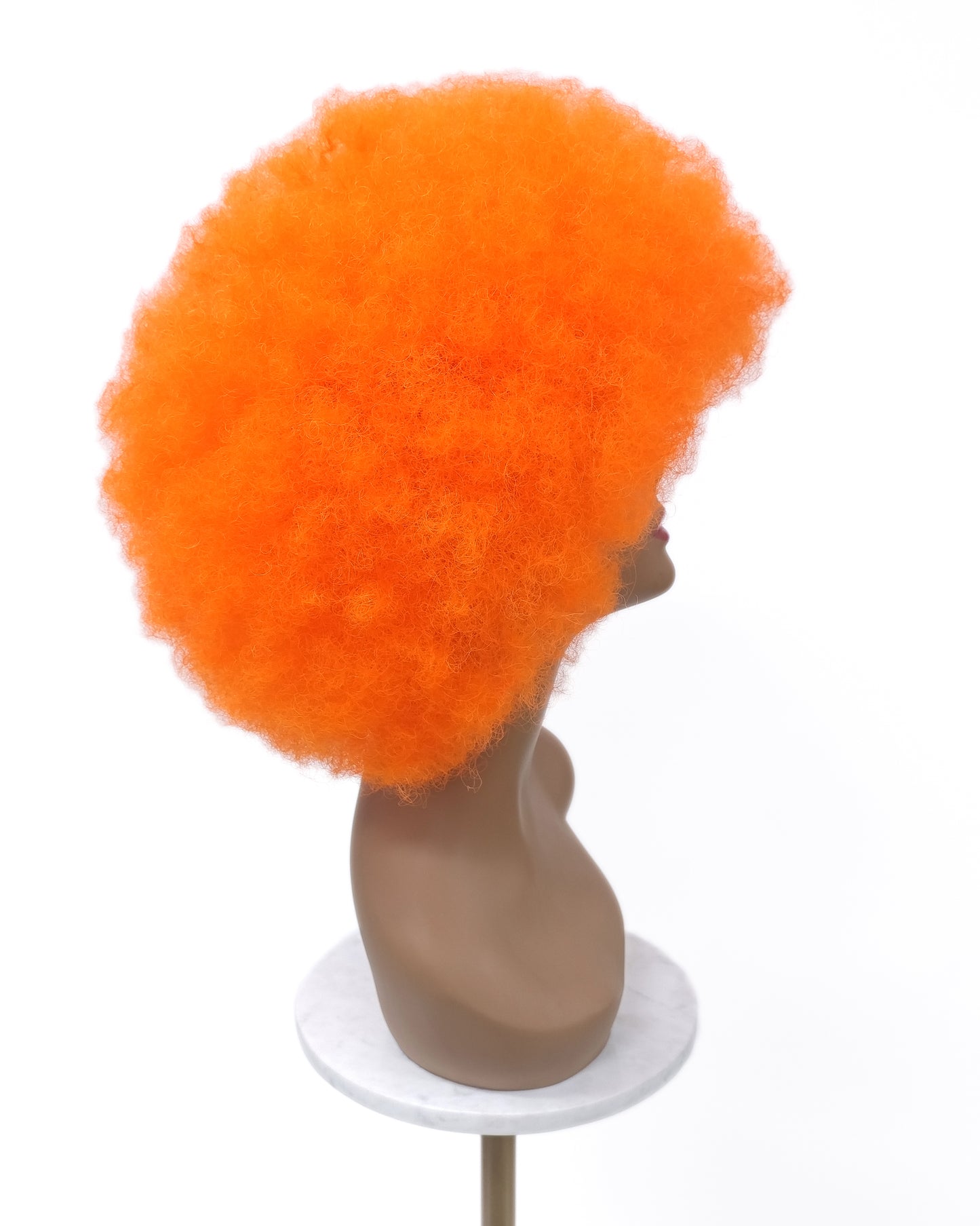 Large Bright Orange Afro Synthetic Costume Wig [LAfro-Orange]