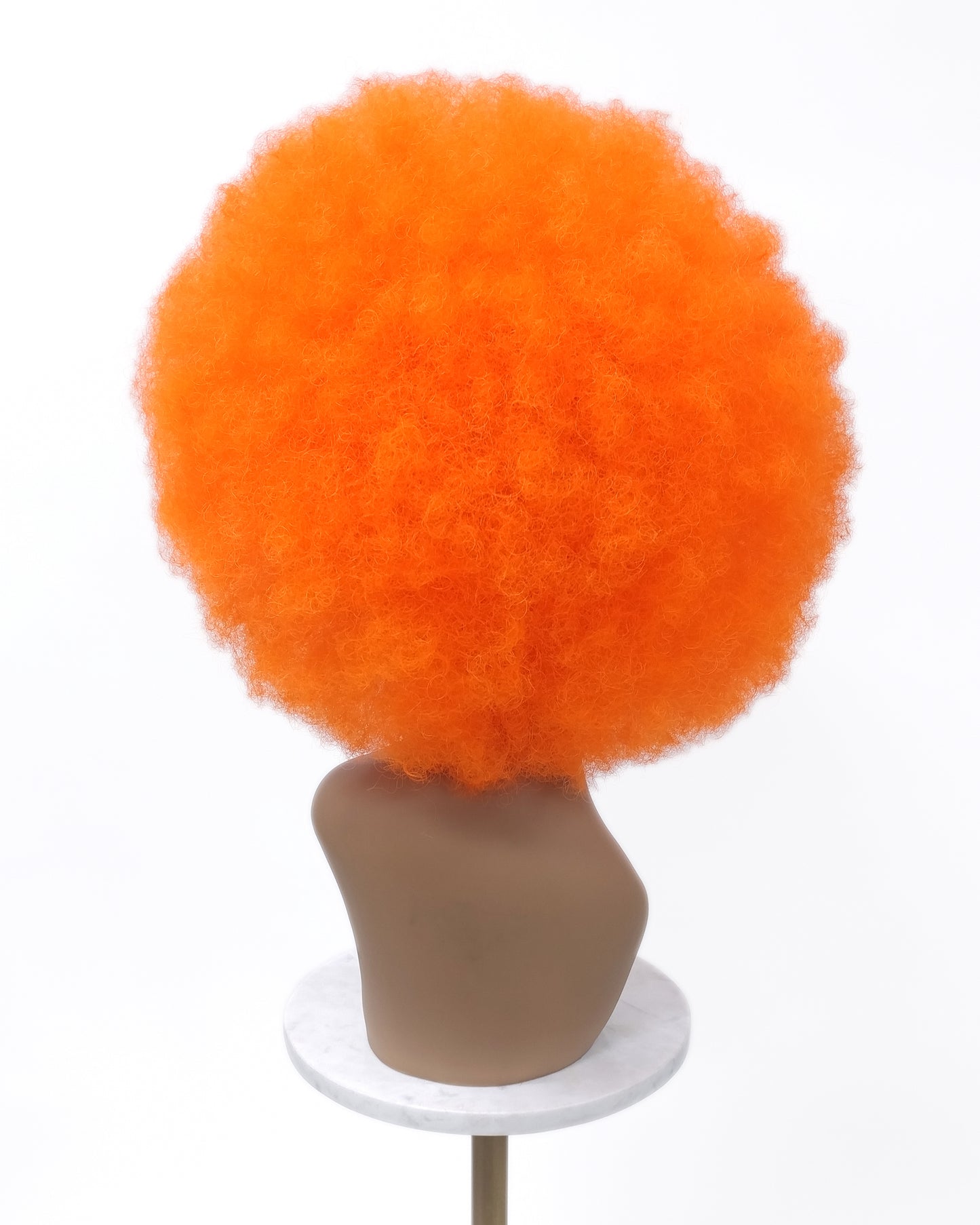 Large Bright Orange Afro Synthetic Costume Wig [LAfro-Orange]