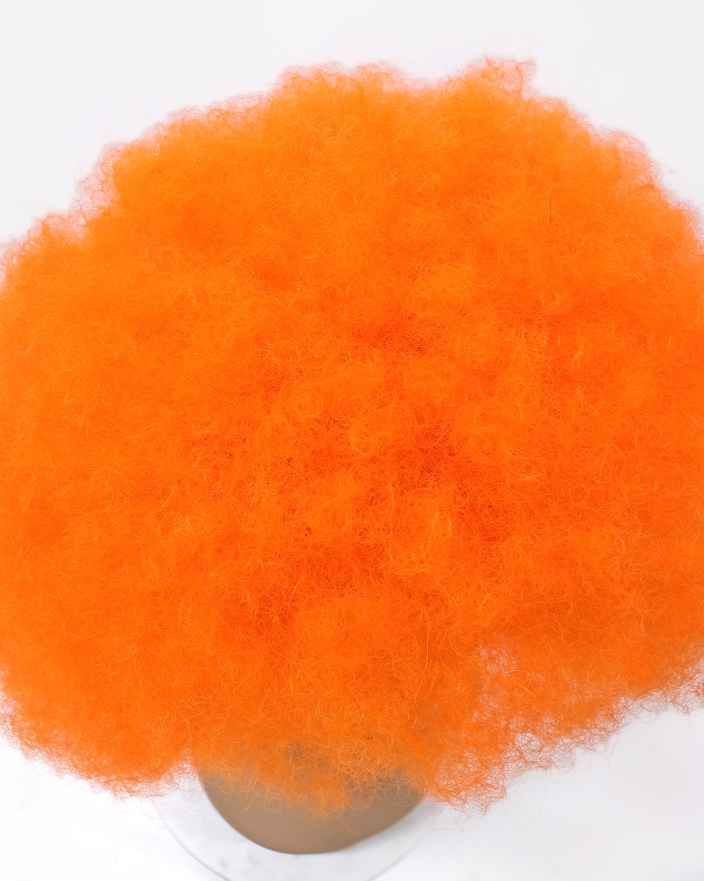 Large Bright Orange Afro Synthetic Costume Wig [LAfro-Orange]