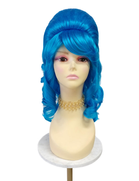 Blue Wavy Beehive Wig [WvBeehive-Blue]