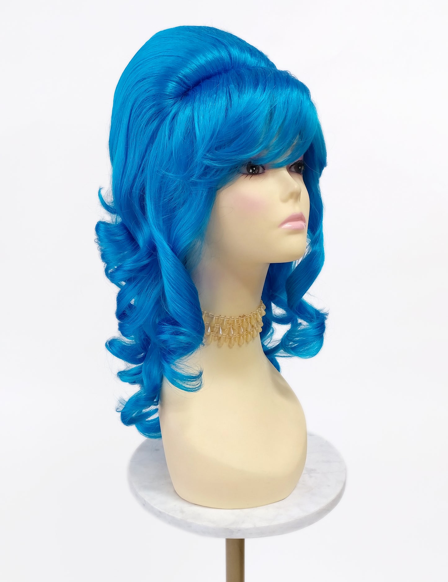 Blue Wavy Beehive Wig [WvBeehive-Blue]