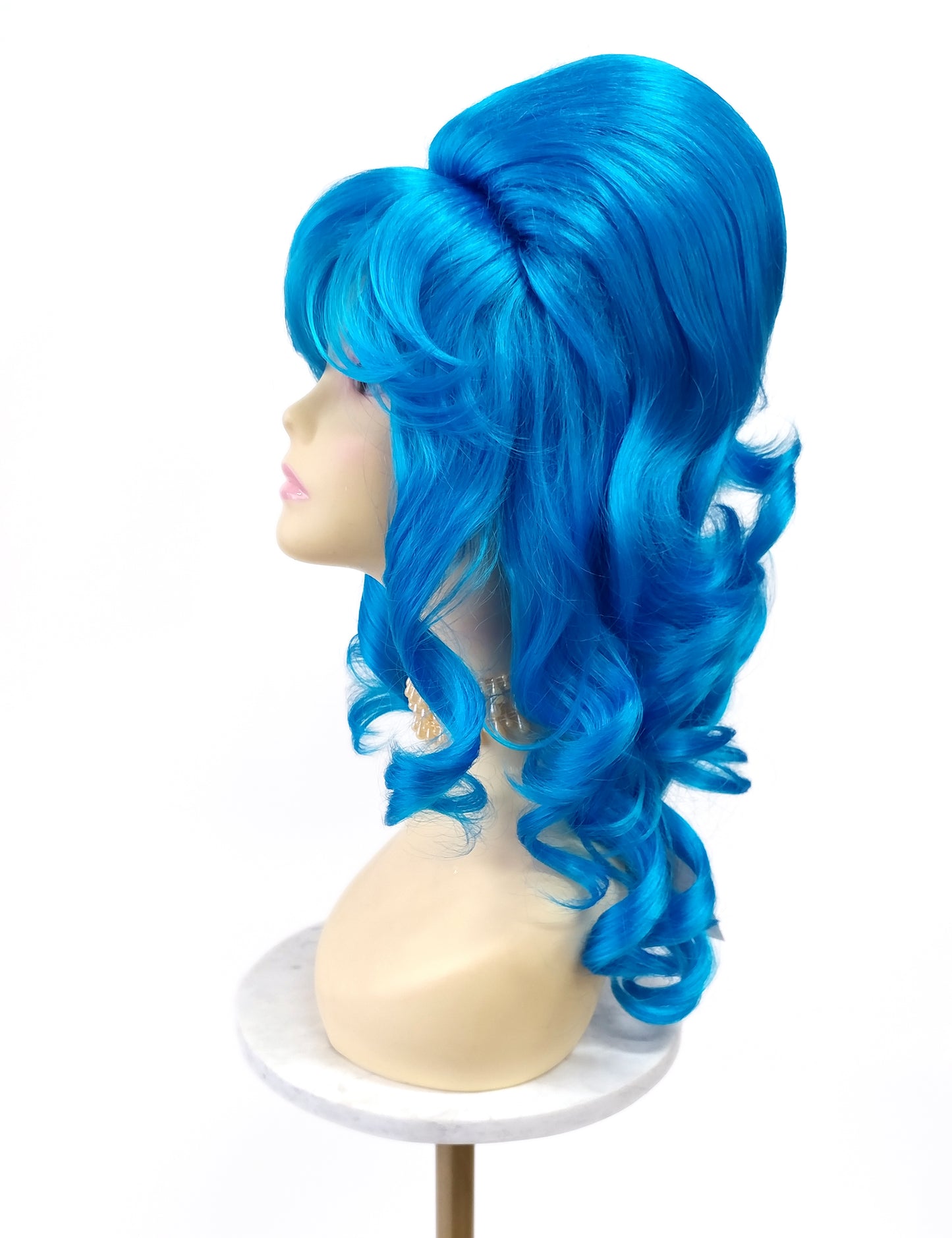 Blue Wavy Beehive Wig [WvBeehive-Blue]