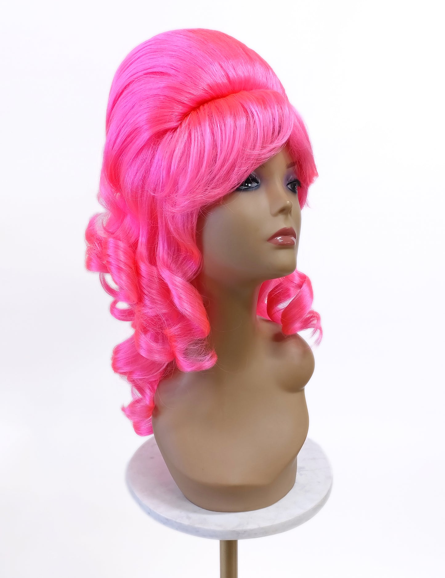 Hot Pink Wavy Beehive Wig [WvBeehive-HPink]