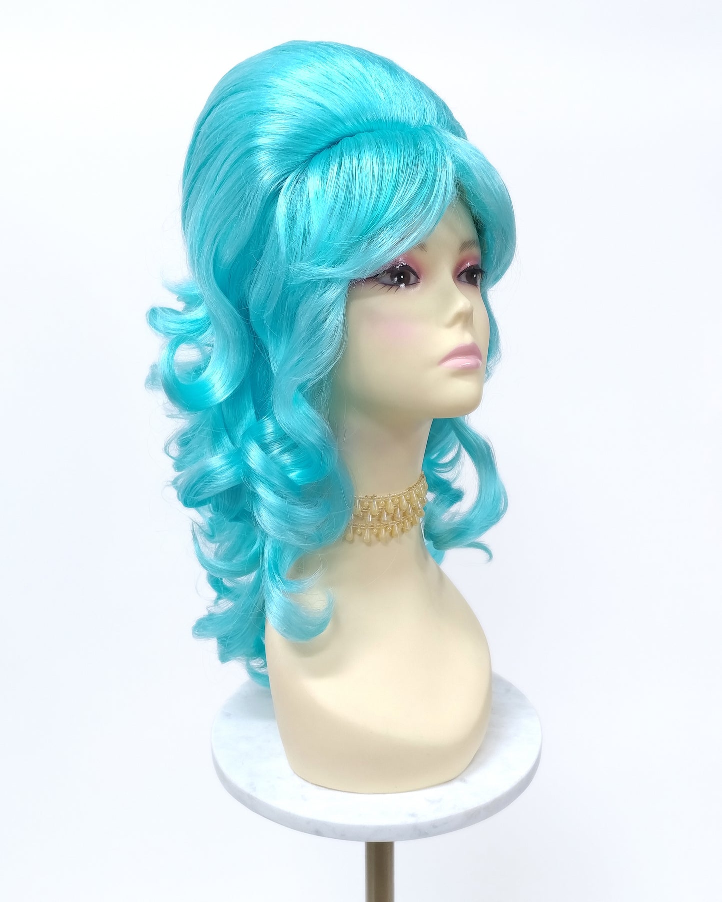 Light Blue Wavy Beehive Wig [WvBeehive-LBlue]