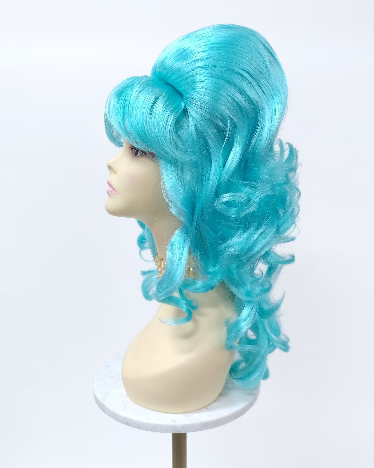 Light Blue Wavy Beehive Wig [WvBeehive-LBlue]