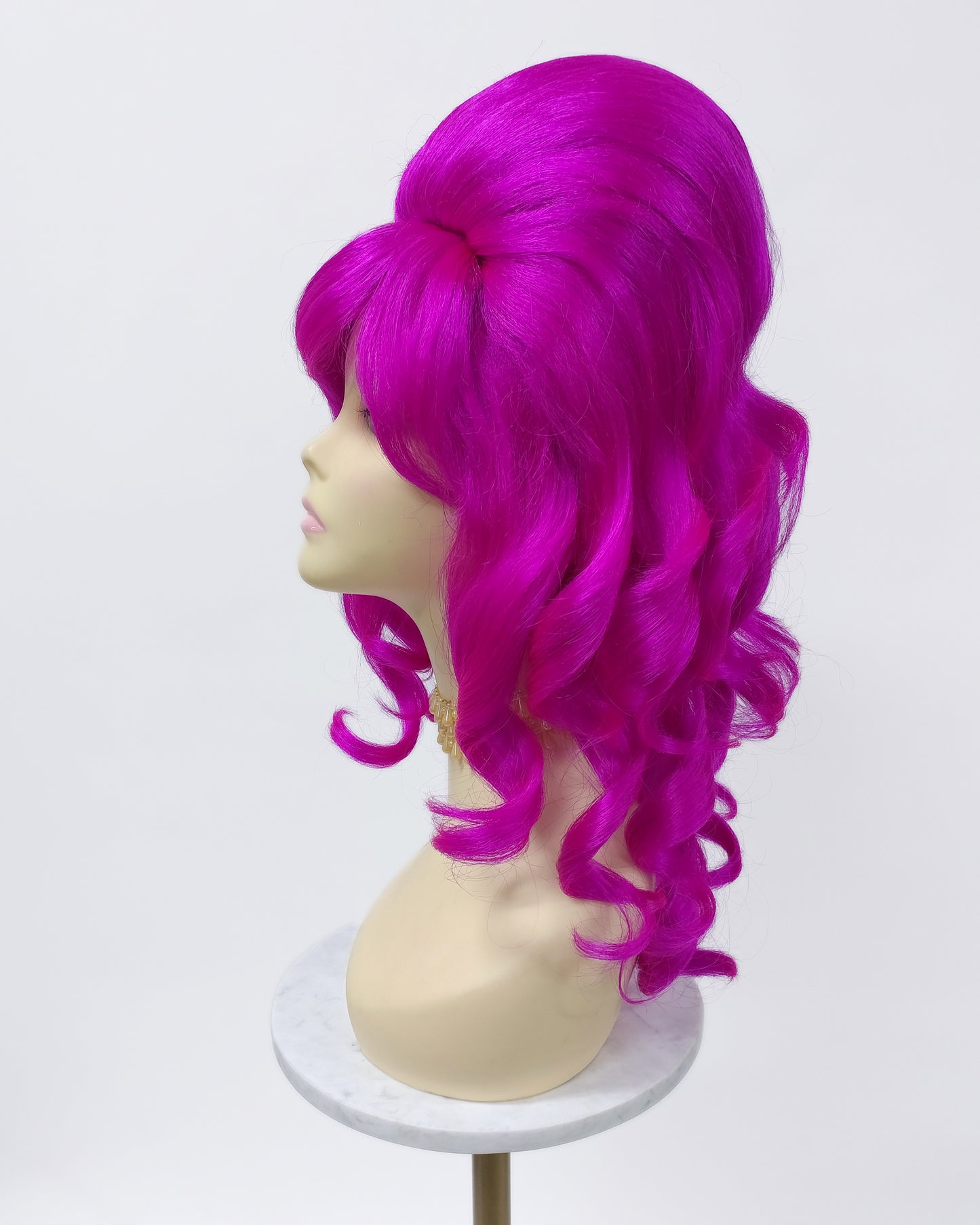 Magenta Wavy Beehive Wig [WvBeehive-Magenta]