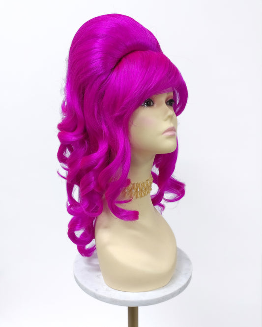 Magenta Wavy Beehive Wig [WvBeehive-Magenta]