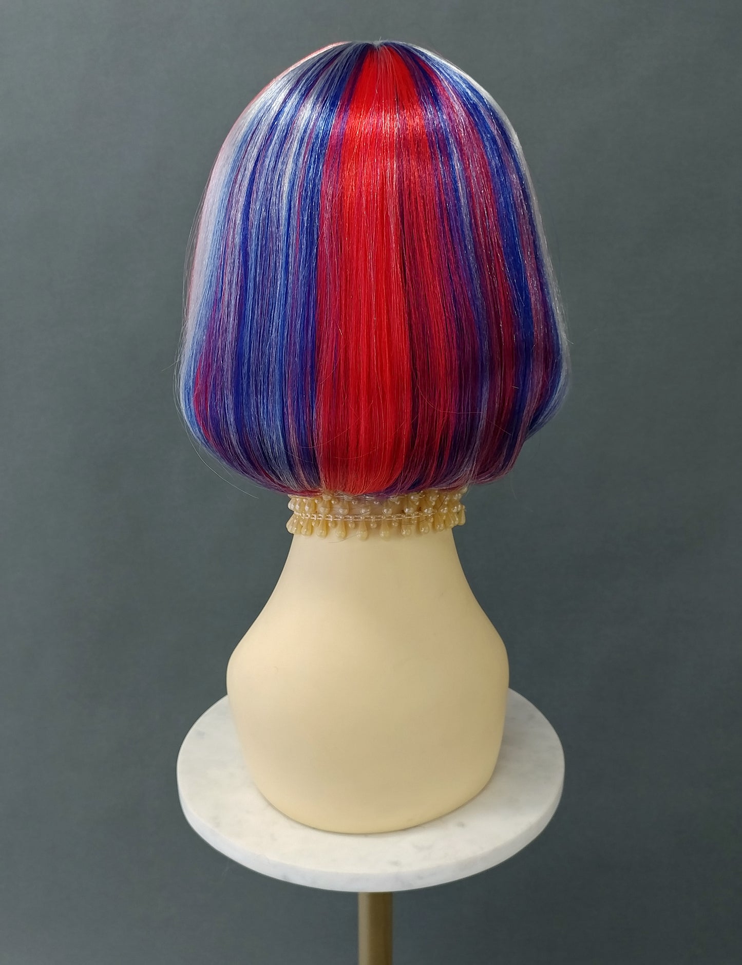 Red White Blue Short Straight Bob Wig [Candy-RedWhiteBlue]