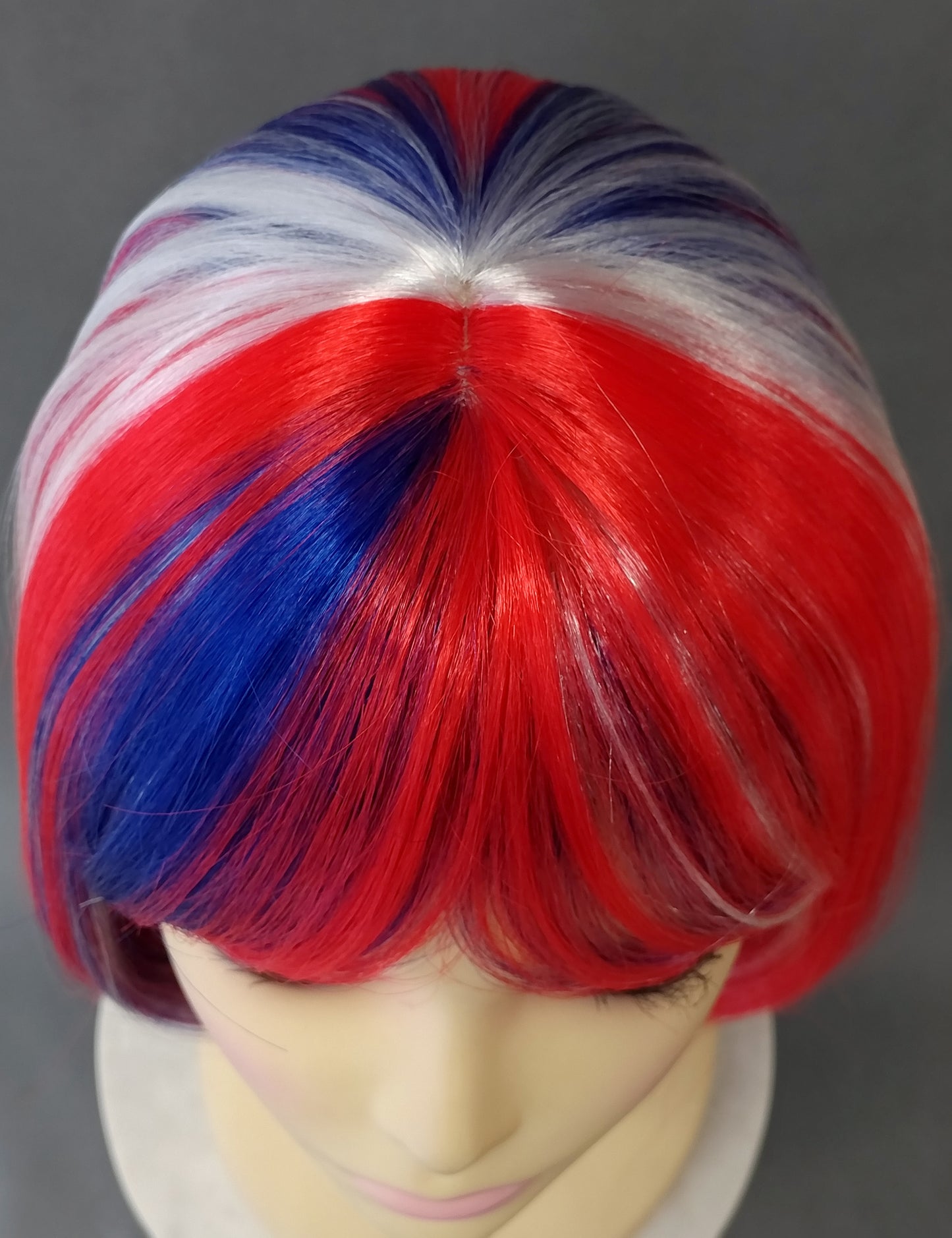 Red White Blue Short Straight Bob Wig [Candy-RedWhiteBlue]