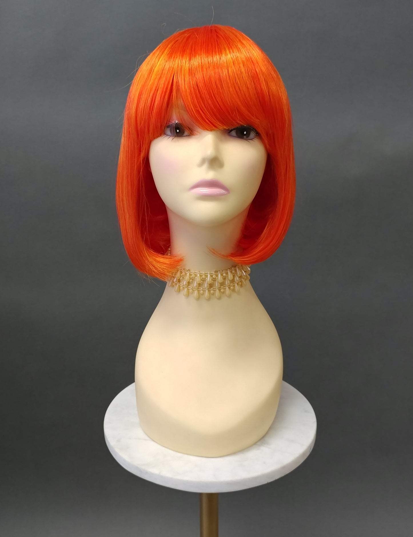 Orange Yellow Synthetic Short Straight Bob Wig [Candy-Tangerine]