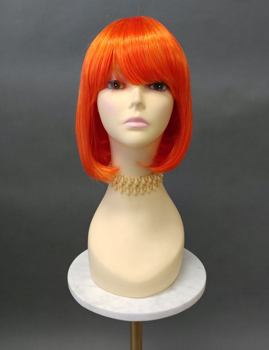 Orange Yellow Synthetic Short Straight Bob Wig [Candy-Tangerine]