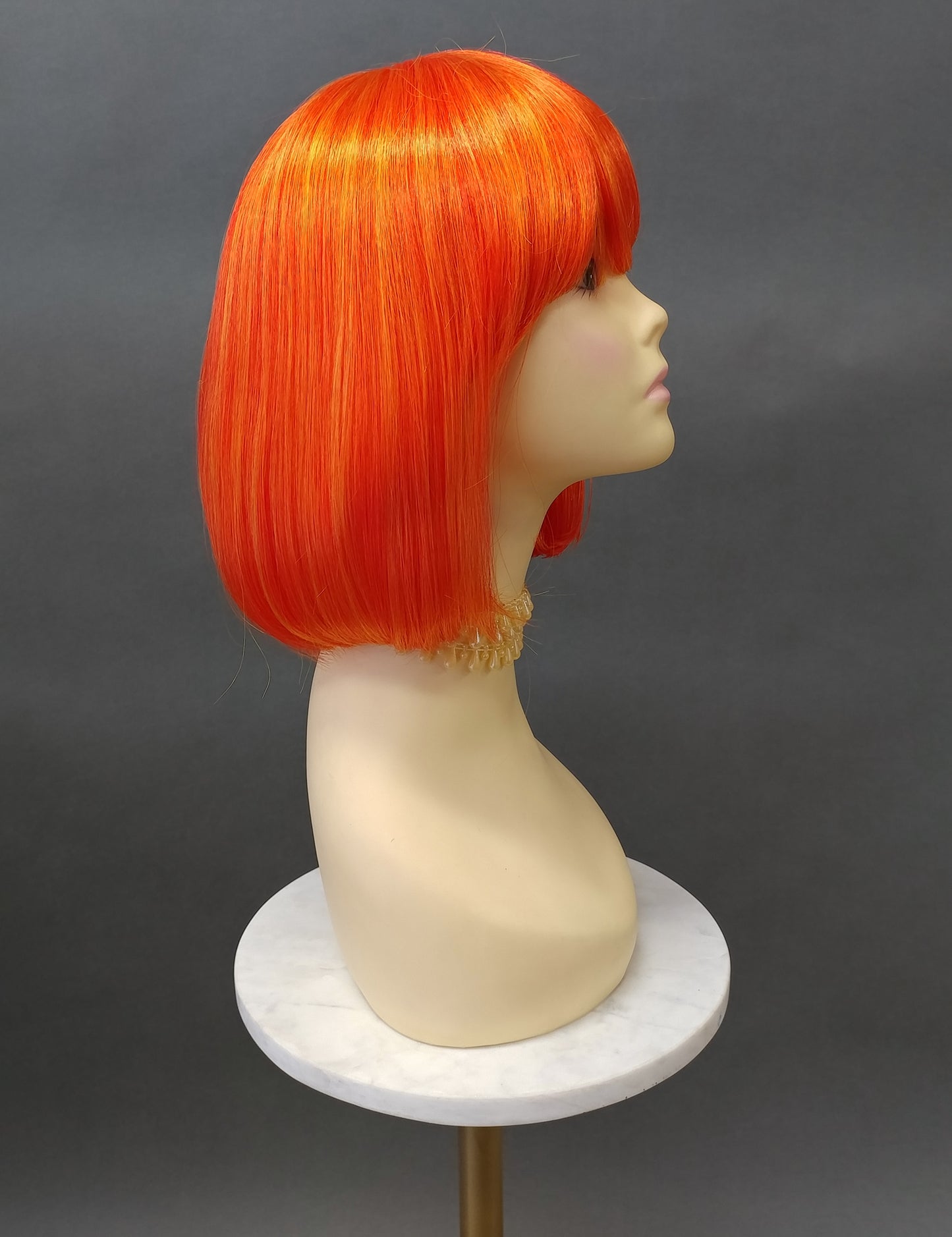 Orange Yellow Synthetic Short Straight Bob Wig [Candy-Tangerine]