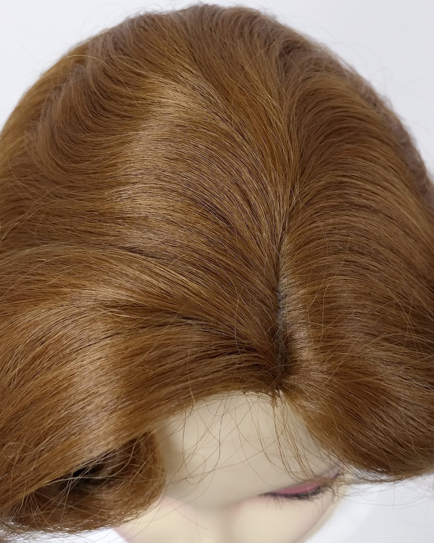 Finger Wave Wig Dark Strawberry Blonde Heat Resistant 1920s Style 8 Inch [HTRosie-27]