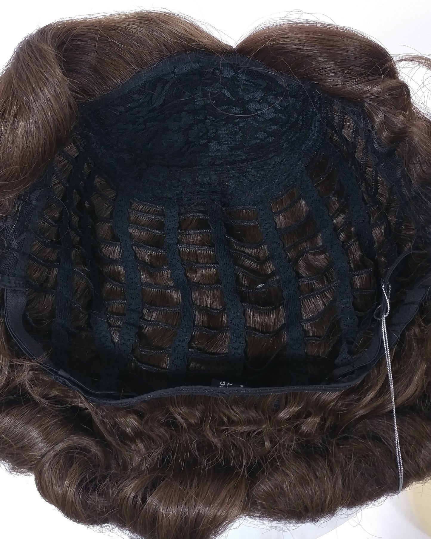 Finger Wave Wig Dark Brown Heat Resistant 1920s Style 8 Inch [HTRosie-6]