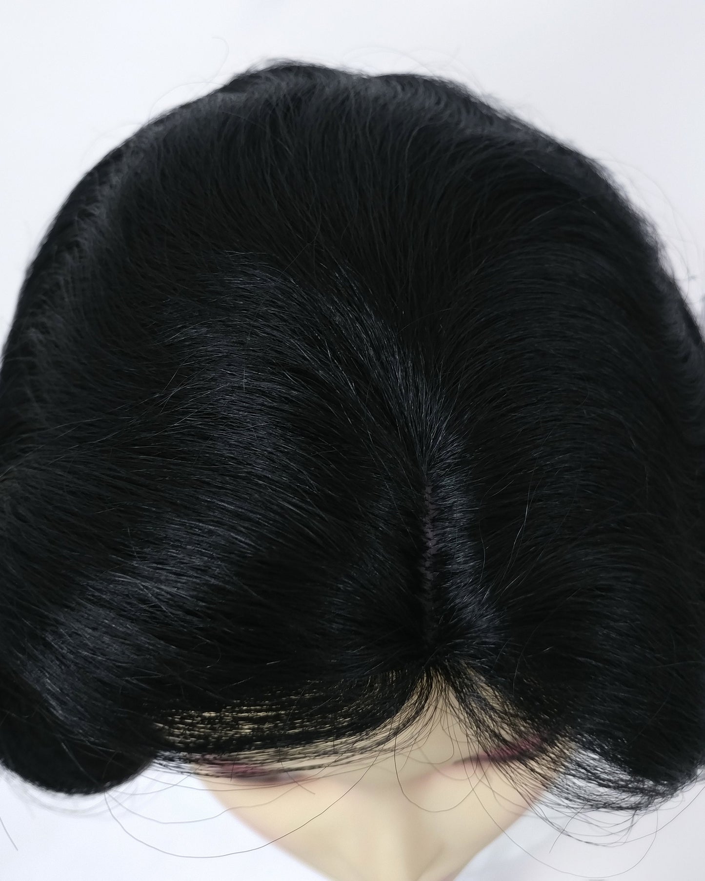 Finger Wave Wig Jet Black Heat Resistant 1920s Style 8 Inch [HTRosie-1]