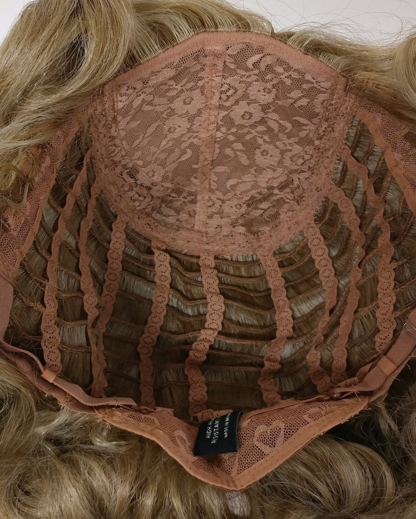 Finger Wave Wig Brown Ash Blonde Mix Heat Resistant 1920s Style 8 Inch [HTRosie-14/22]