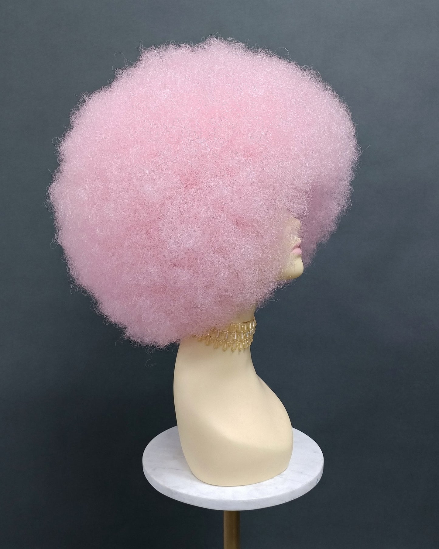 Large Pink Afro Synthetic Costume Wig [LAfro-Pink]