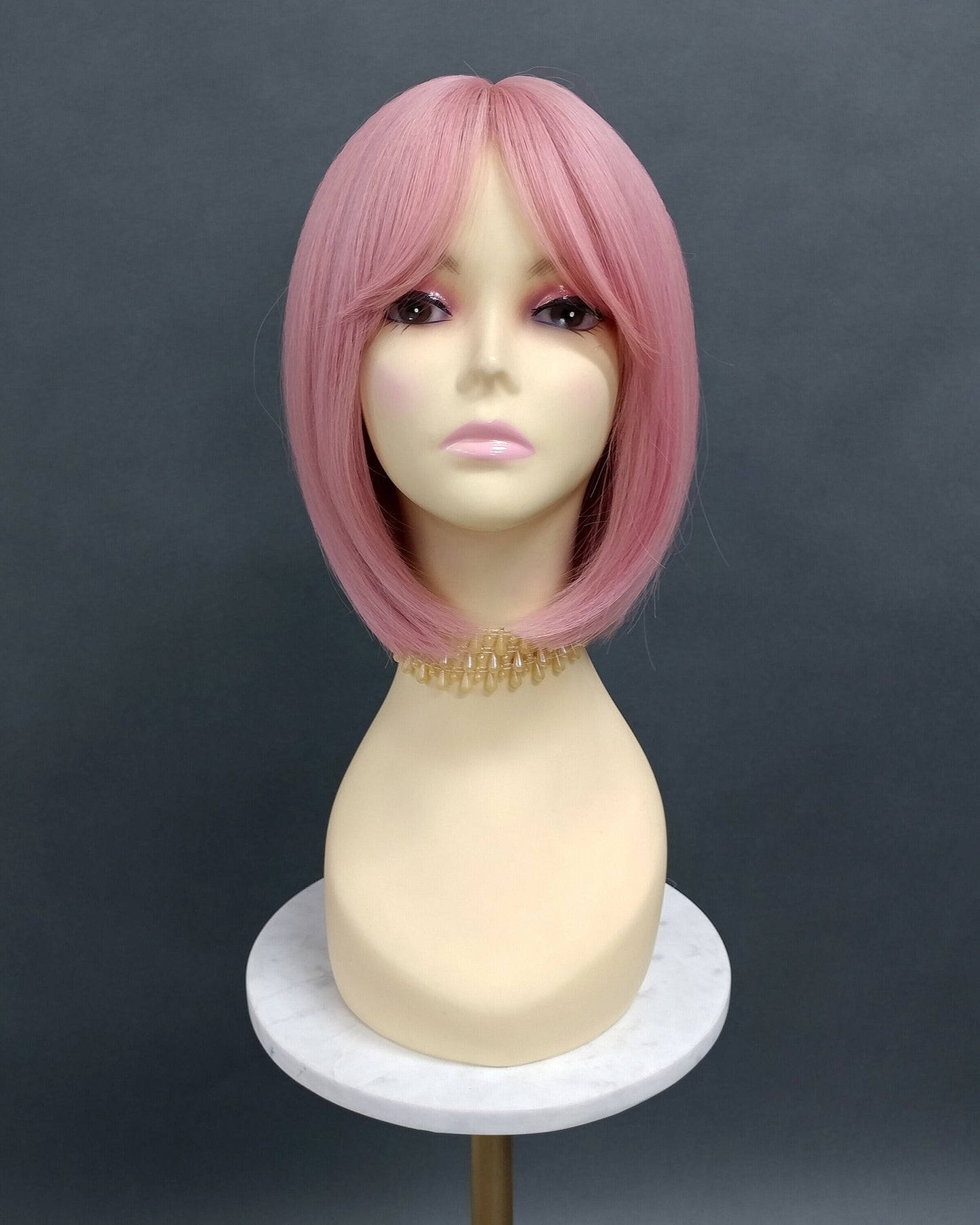 Pink Blonde Blend Page Boy Bob Wig [Ginny-Pink]