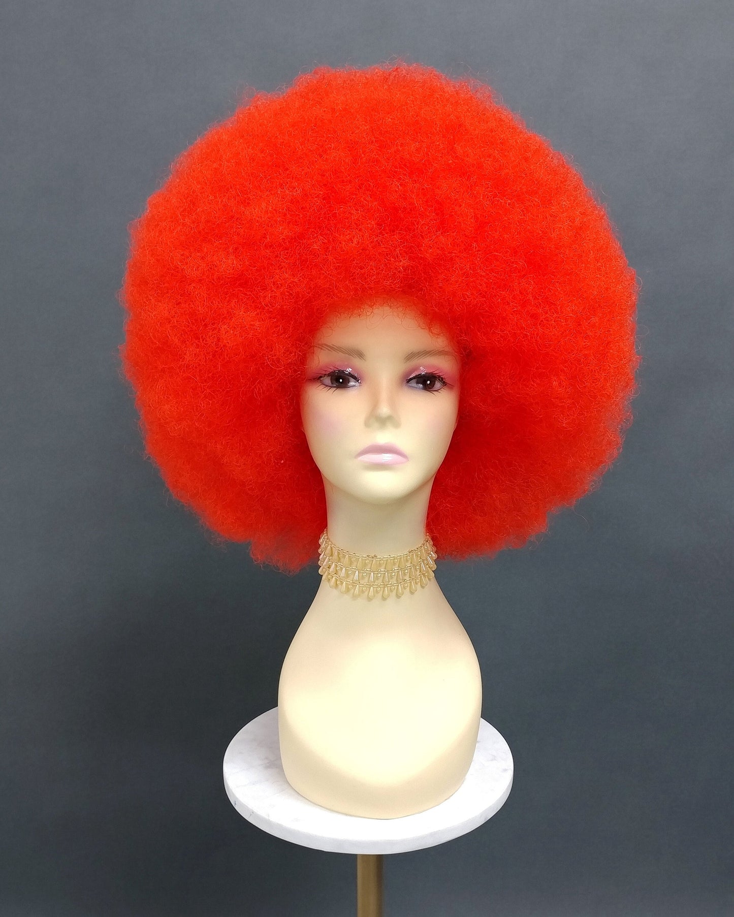 Large Red Afro Synthetic Costume Wig [LAfro-Red]