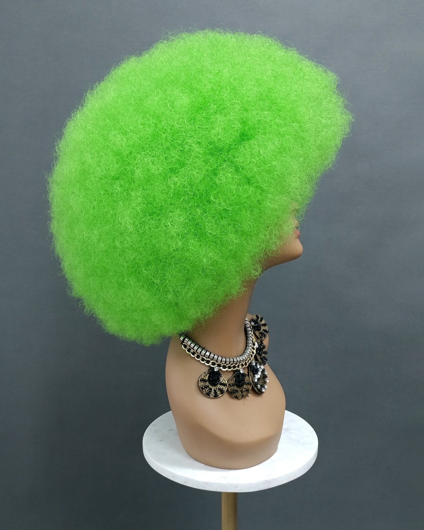 Large Light Green Afro Synthetic Costume Wig [LAfro-LGreen]