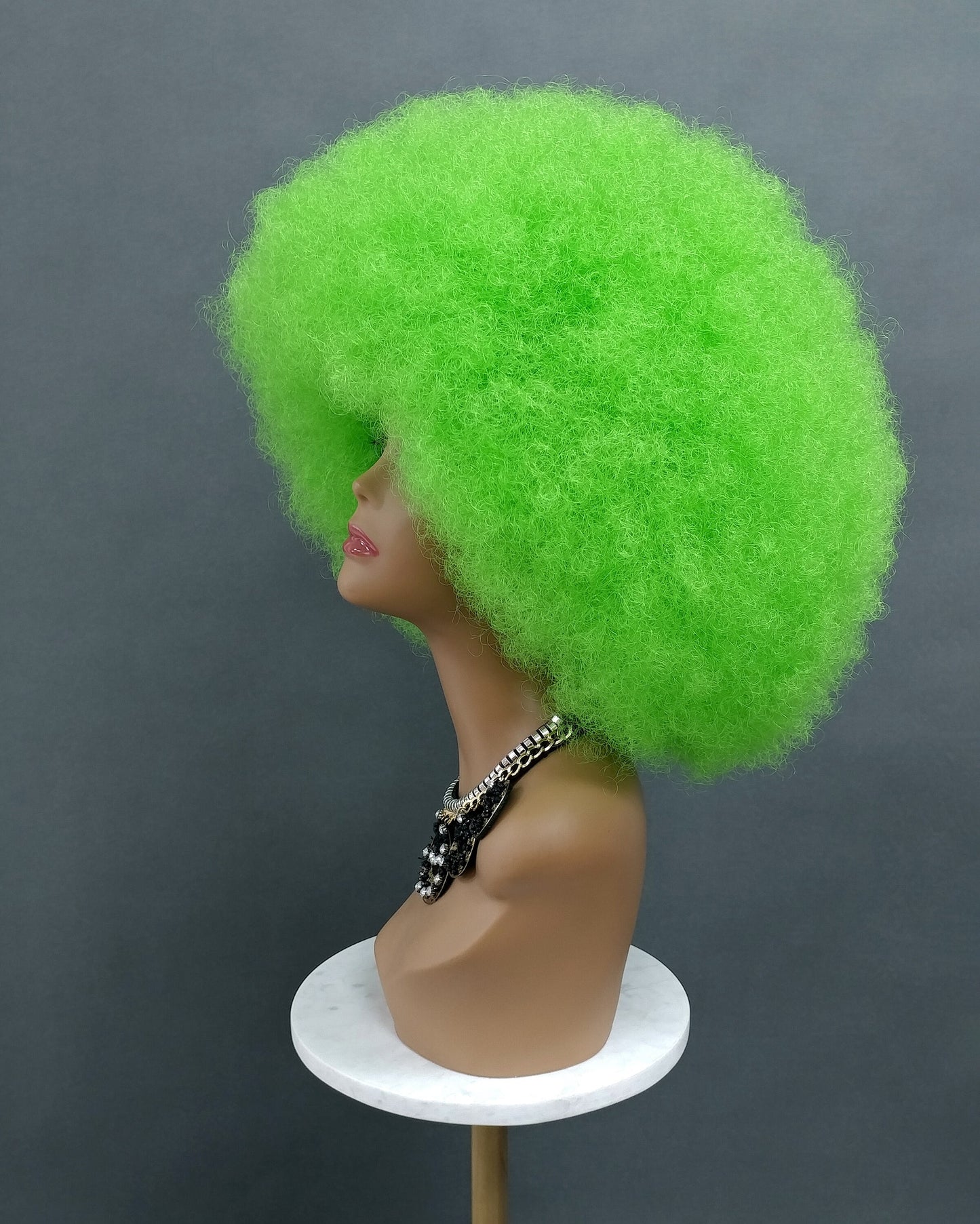 Large Light Green Afro Synthetic Costume Wig [LAfro-LGreen]