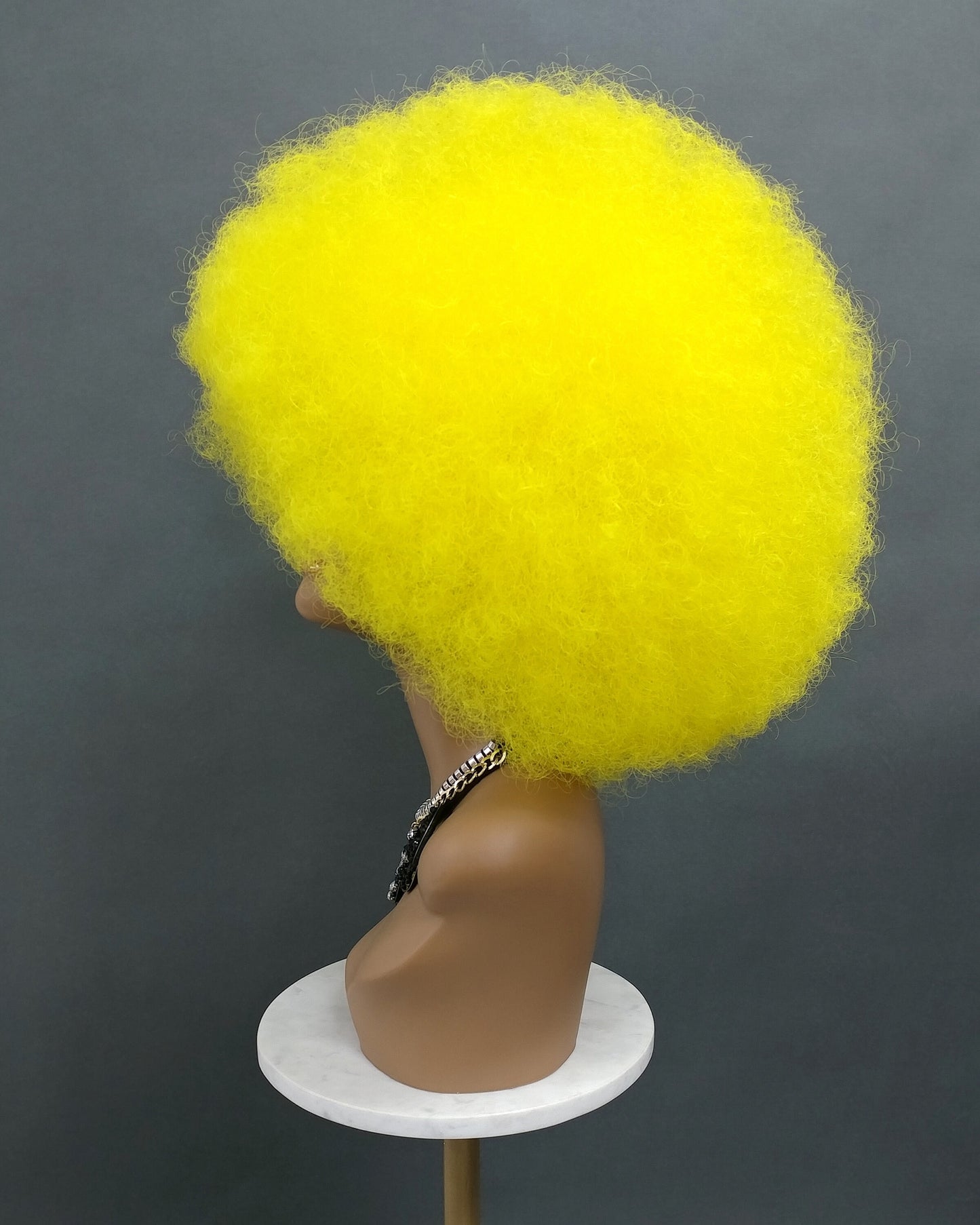 Large Yellow Afro Synthetic Costume Wig [LAfro-Yellow]