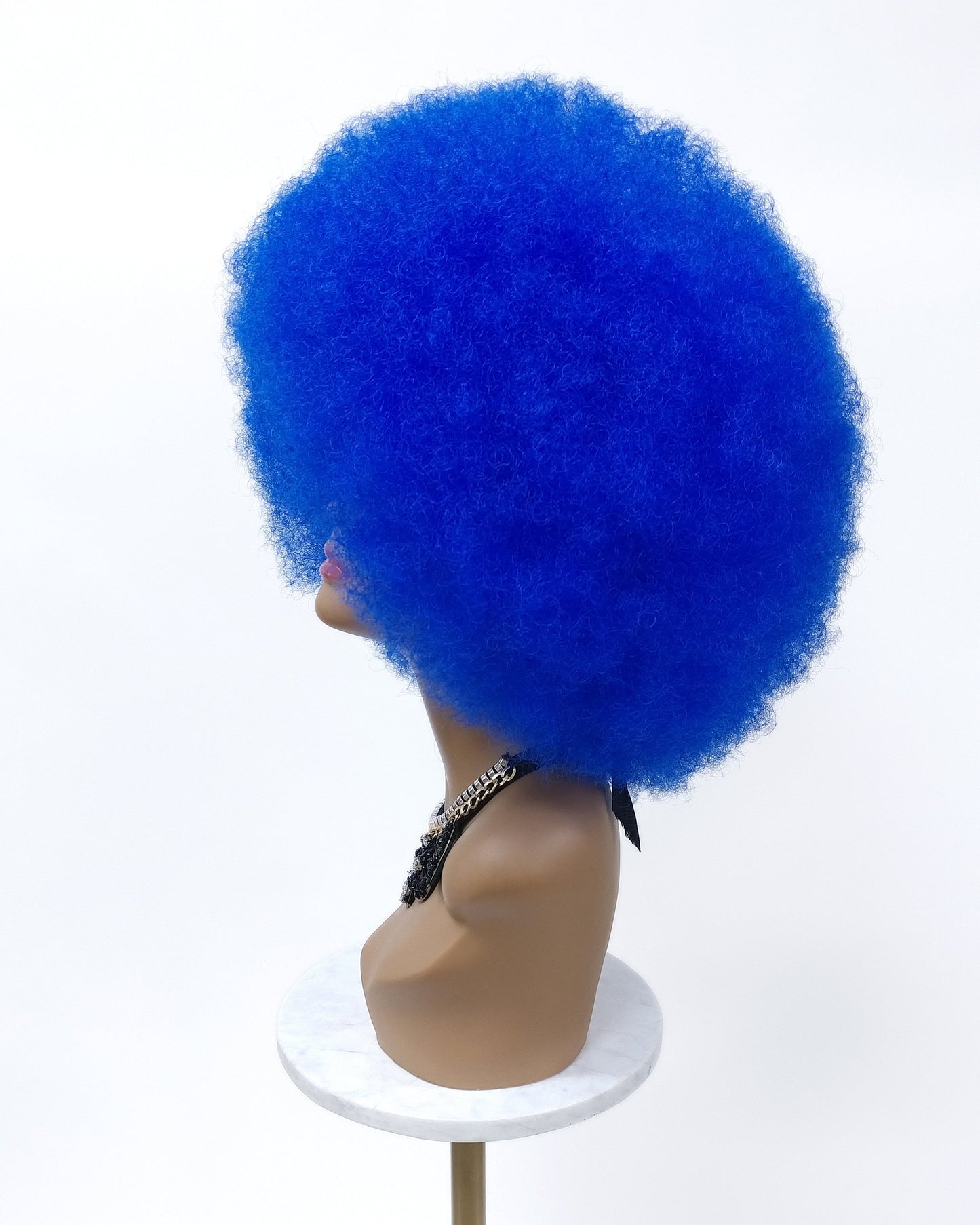 Large Dark Blue Afro Synthetic Costume Wig [LAfro-DBlue]