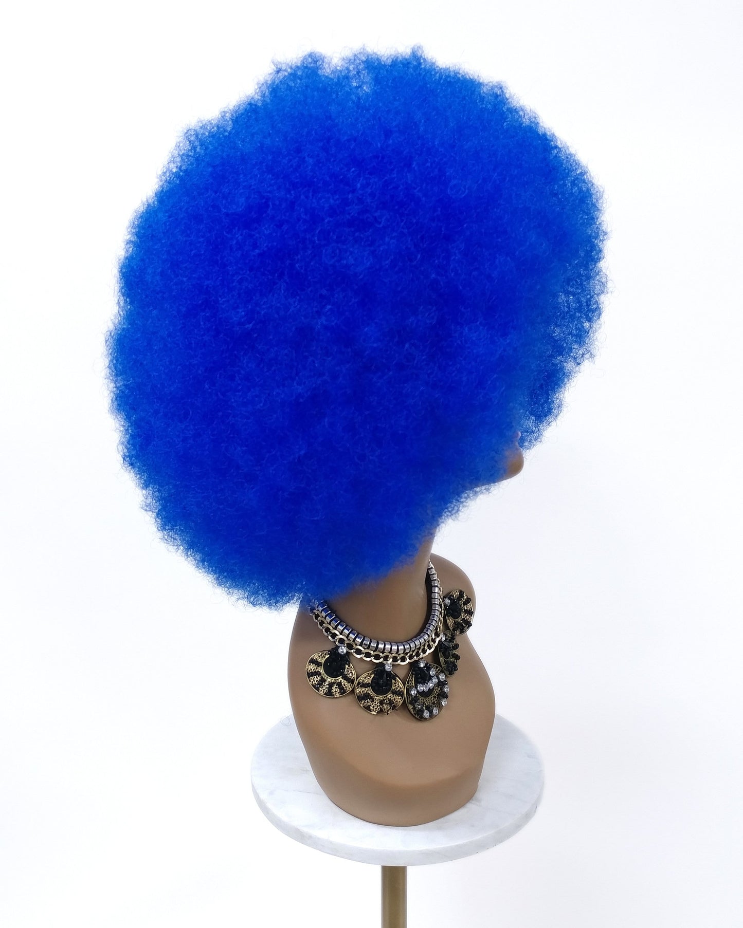 Large Dark Blue Afro Synthetic Costume Wig [LAfro-DBlue]