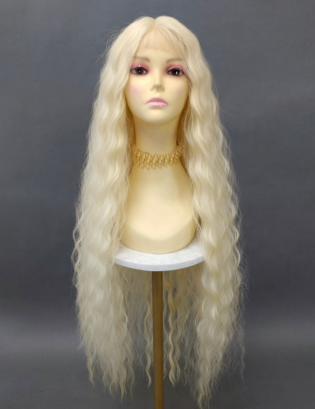 40 inch Blonde Extra Long Wavy Lace Front Wig [Isadora-613]