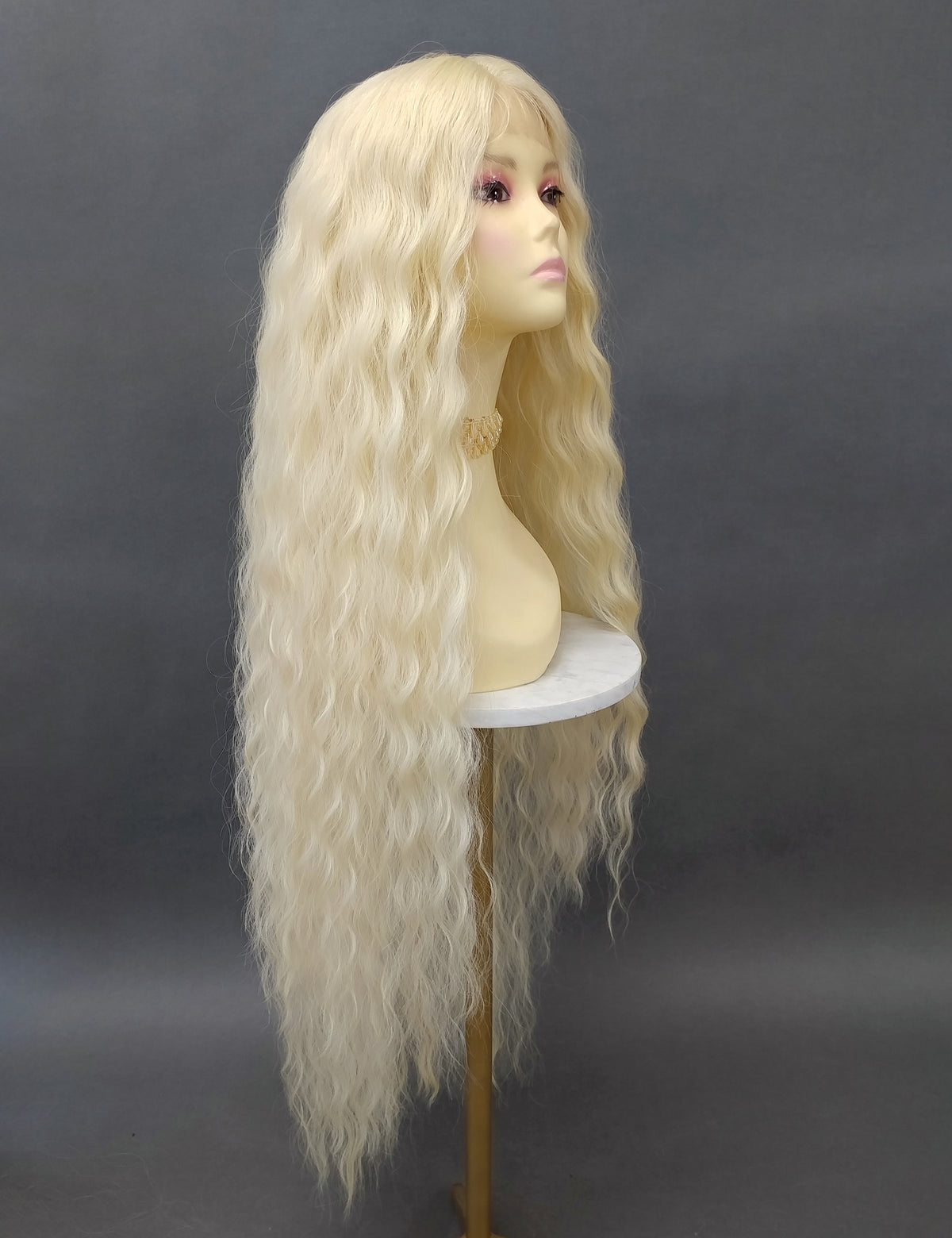 40 inch Blonde Extra Long Wavy Lace Front Wig [Isadora-613]