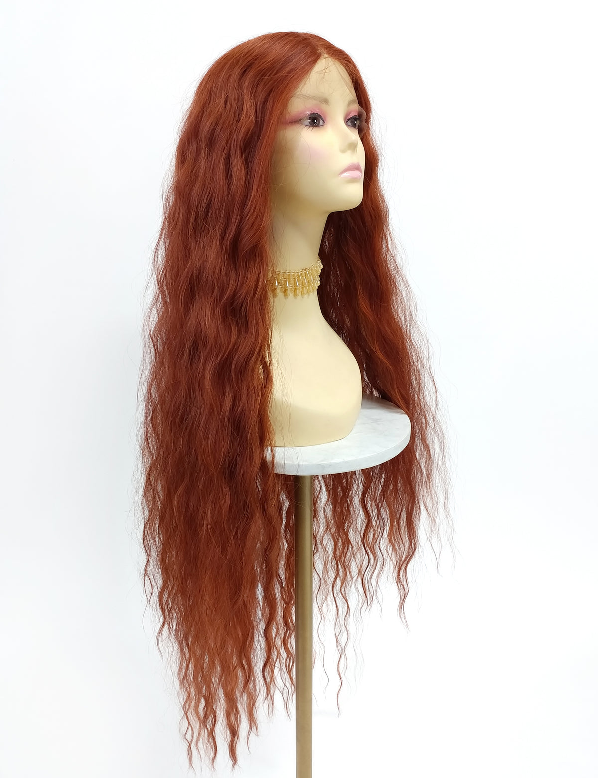 40 inch Deep Ginger Extra Long Wavy Lace Front Wig [Isadora-Copperleaf]