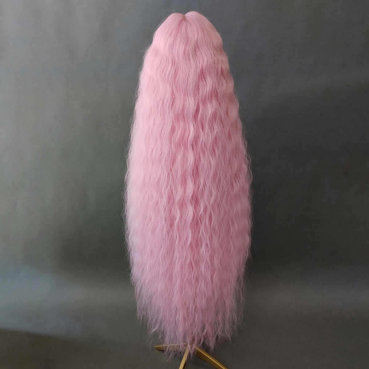 40 inch Light Pink Extra Long Wavy Lace Front Wig [Isadora-LPink]