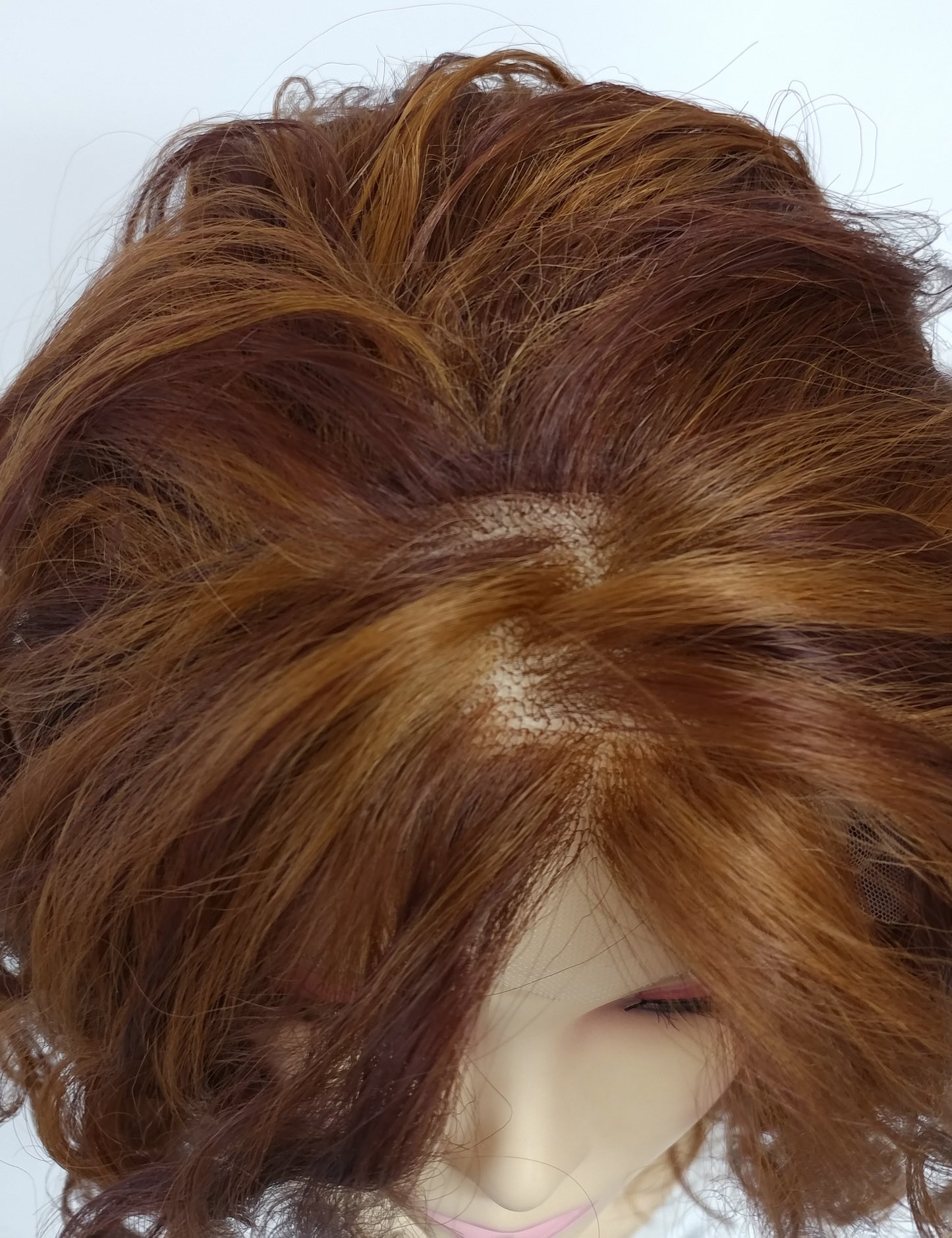 Lace Front Long Wavy Auburn and Dark Copper Heat Resistant Wig 23 Inch [Olive-27D/33]