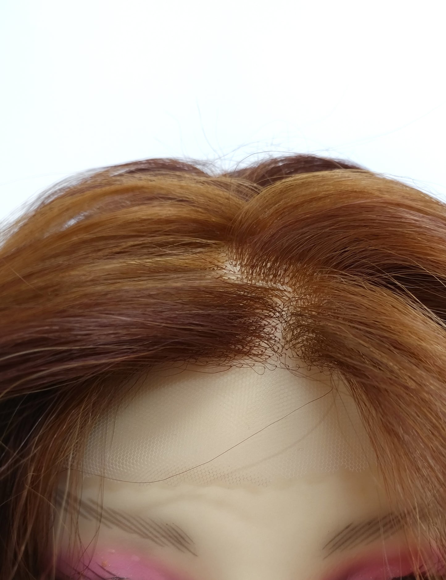 Lace Front Long Wavy Auburn and Dark Copper Heat Resistant Wig 23 Inch [Olive-27D/33]