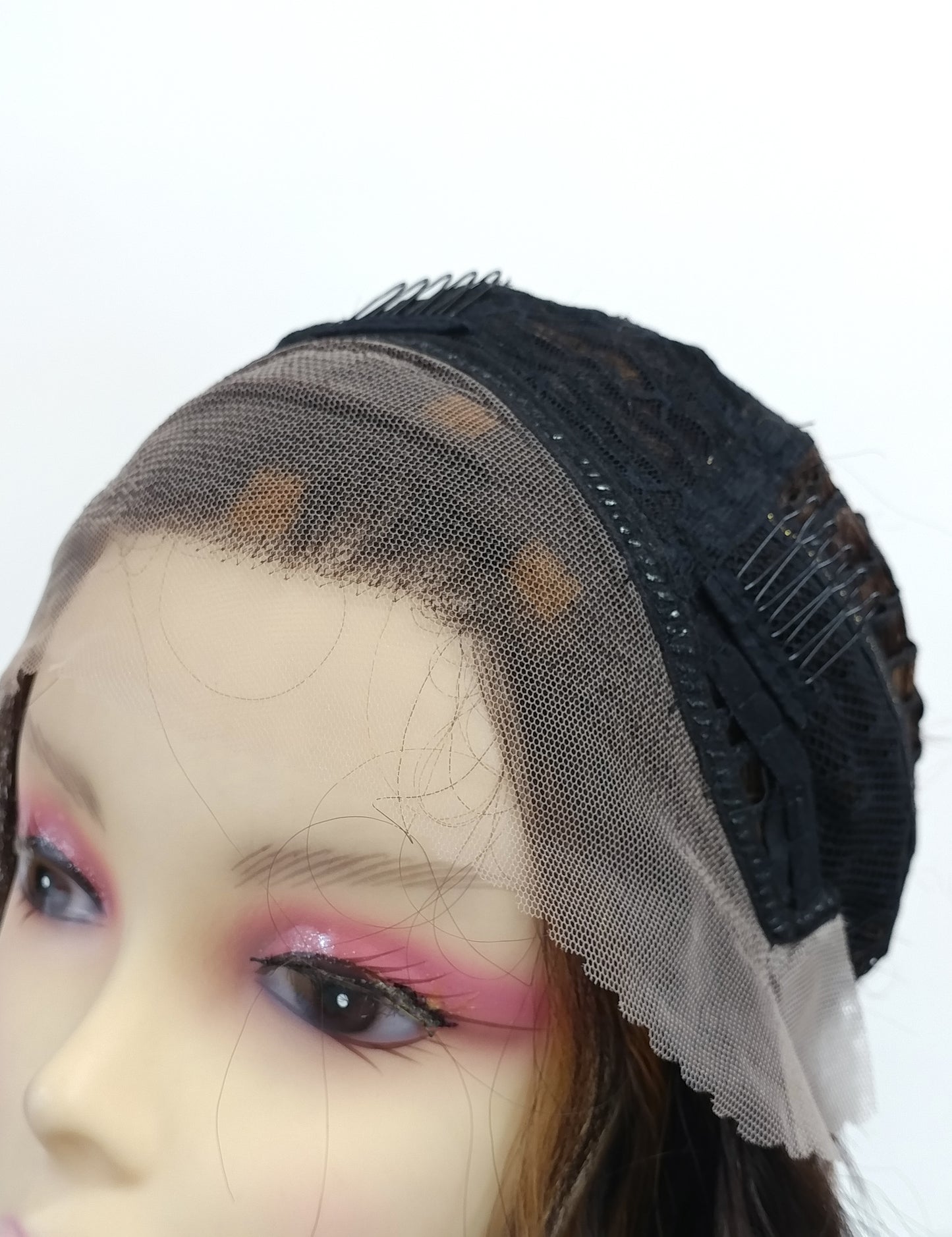 Lace Front Long Wavy Dark Brown and Copper Heat Resistant Wig 23 Inch [Olive-4/27]