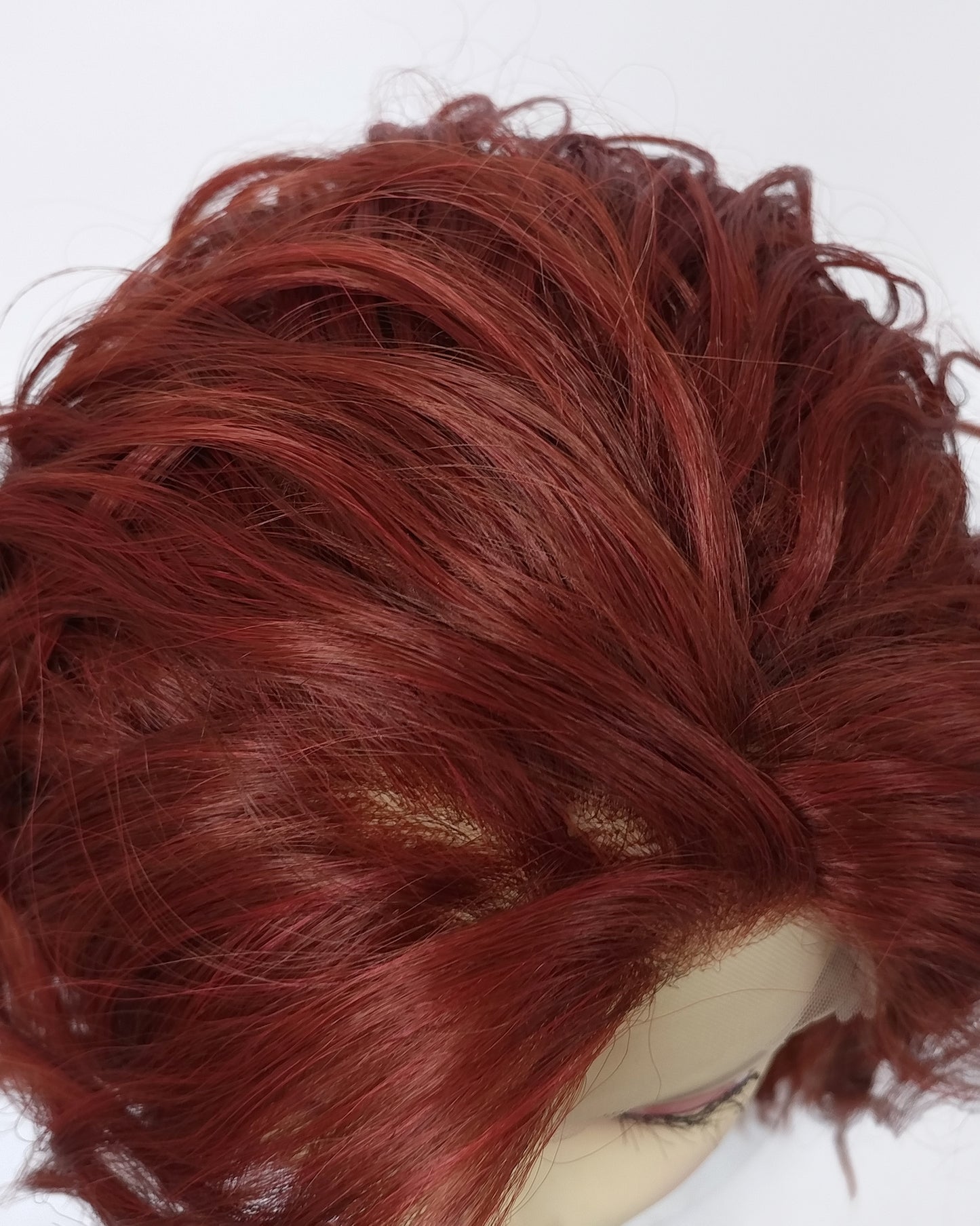 Lace Front Long Wavy Henna Red Heat Resistant Wig 23 Inch [Olive-HRed]