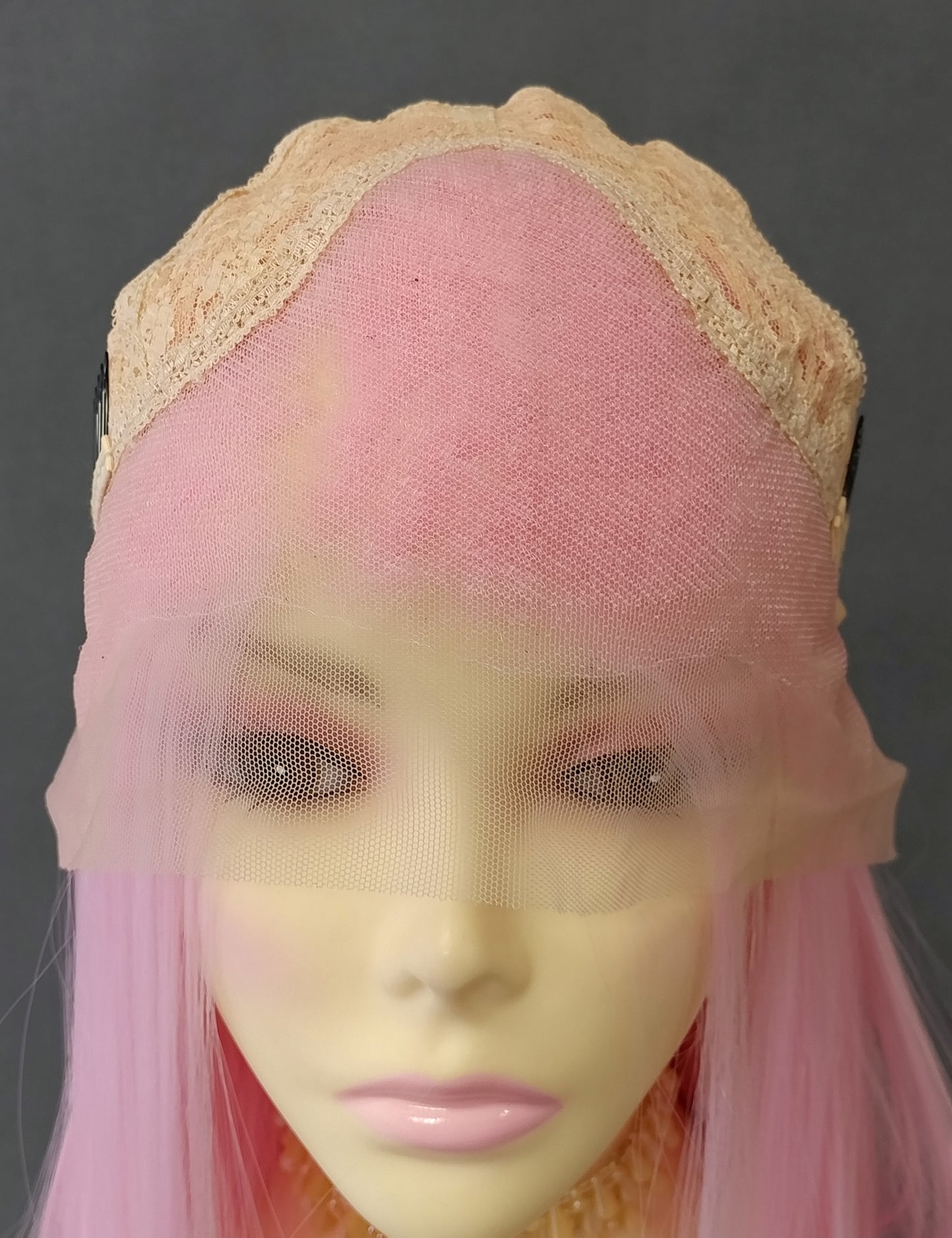 Lace Front 13x4 Light Pink Long Straight Heat Resistant Wig 28 Inch [Paris-BabyPink]