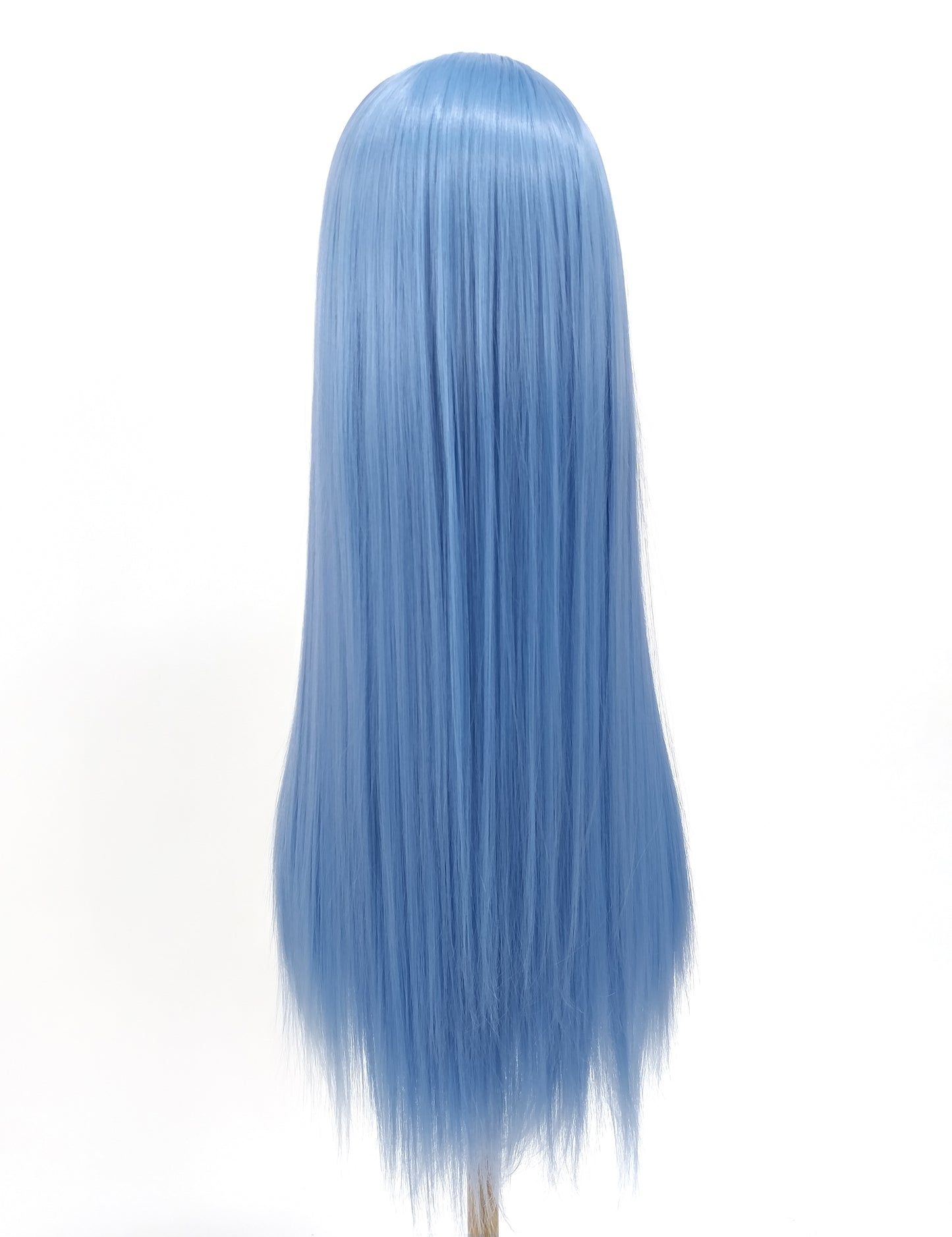 Lace Front 13x4 Light Blue Long Straight Heat Resistant Wig 28 Inch [Paris-BlueLily]
