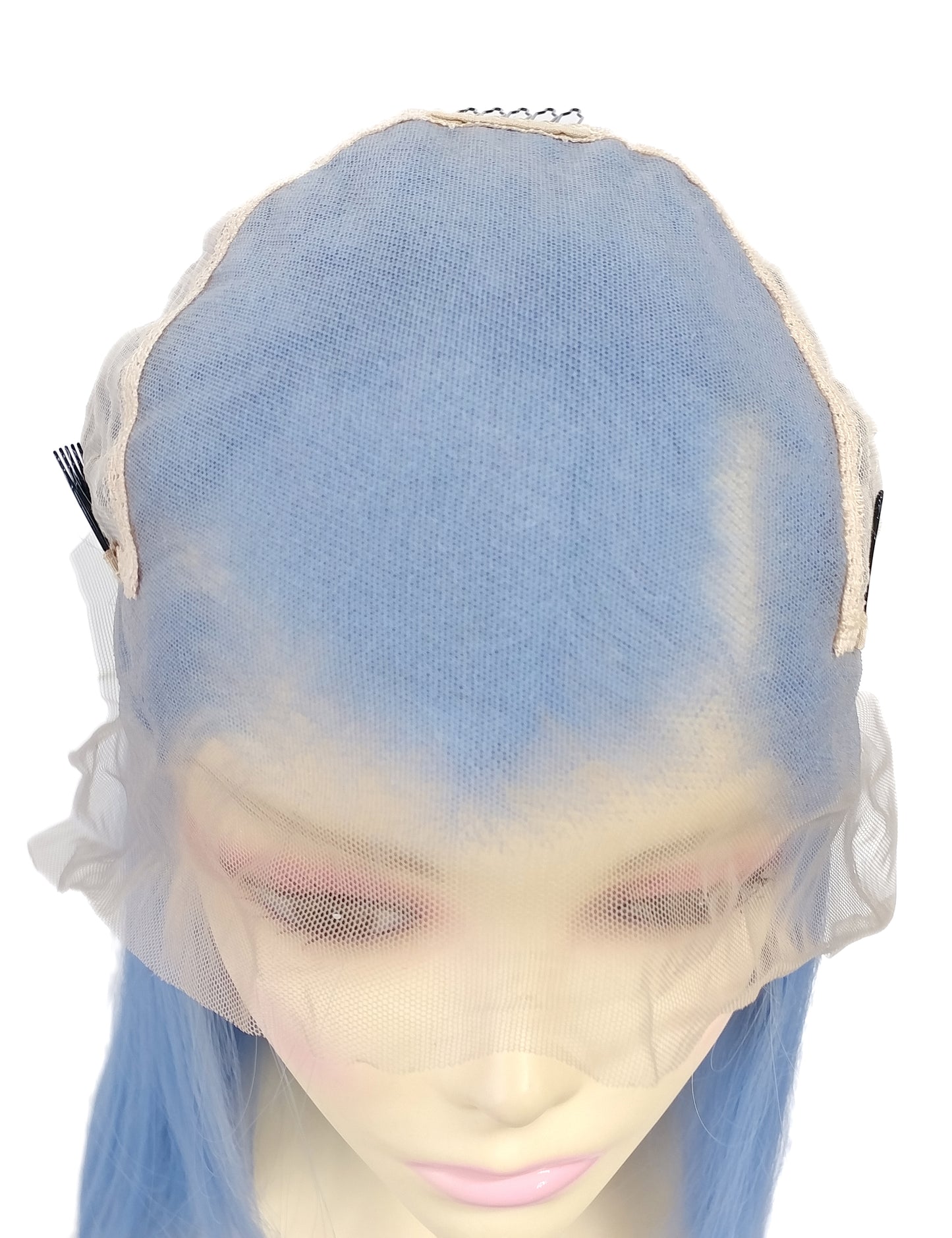 Lace Front 13x4 Light Blue Long Straight Heat Resistant Wig 28 Inch [Paris-BlueLily]