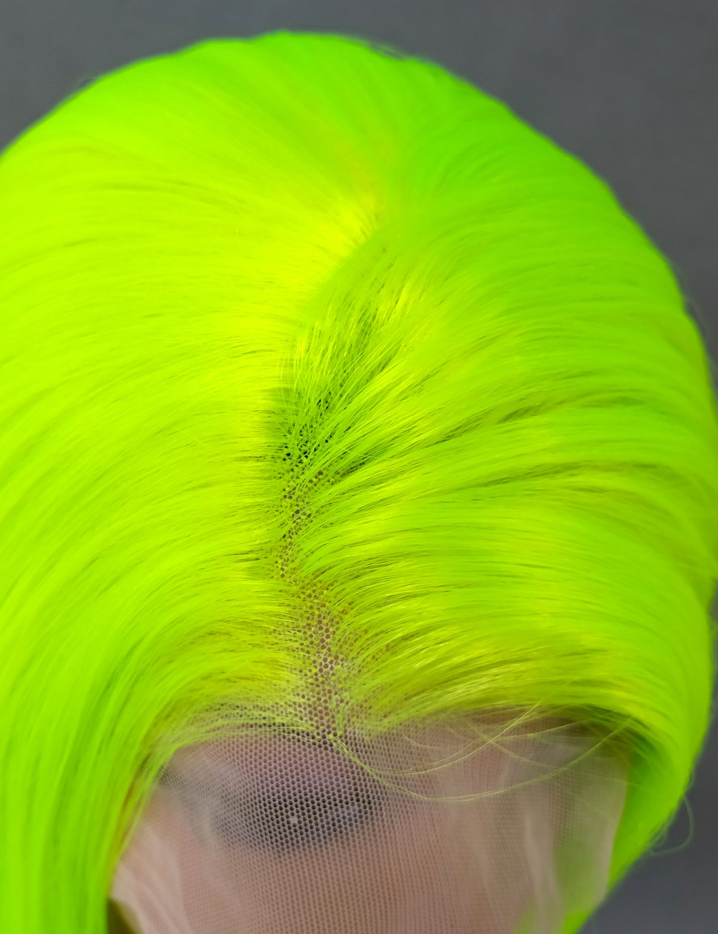 Deep Lace Front Neon Green Long Straight Heat Resistant Wig 28 Inch [Peta-Voltage]