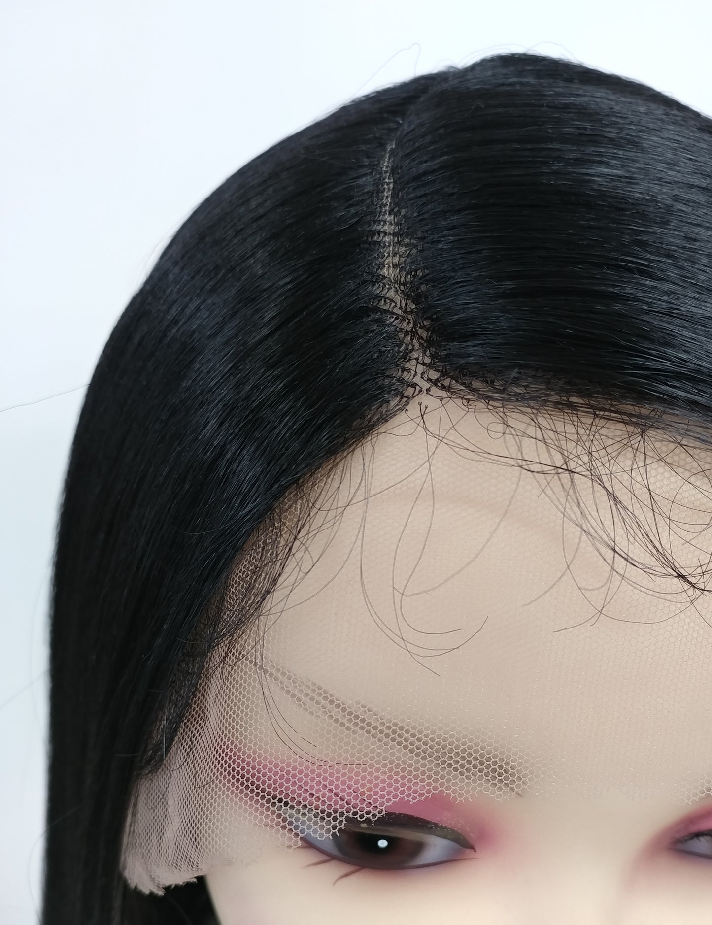 HD Lace Front Side Part Long Straight Black Heat Resistant Wig 40 Inch [Rayven-1B]