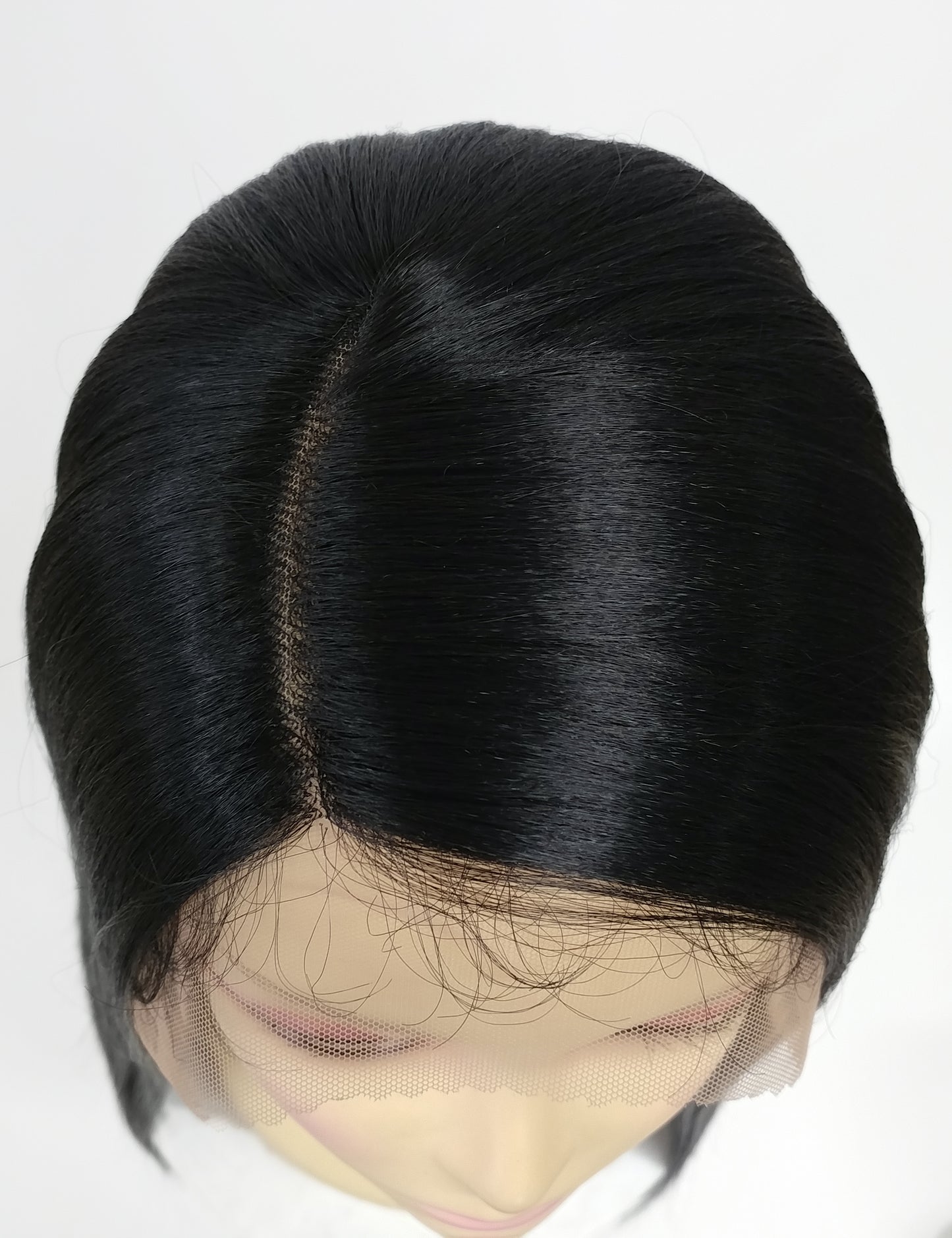 HD Lace Front Side Part Long Straight Black Heat Resistant Wig 40 Inch [Rayven-1B]
